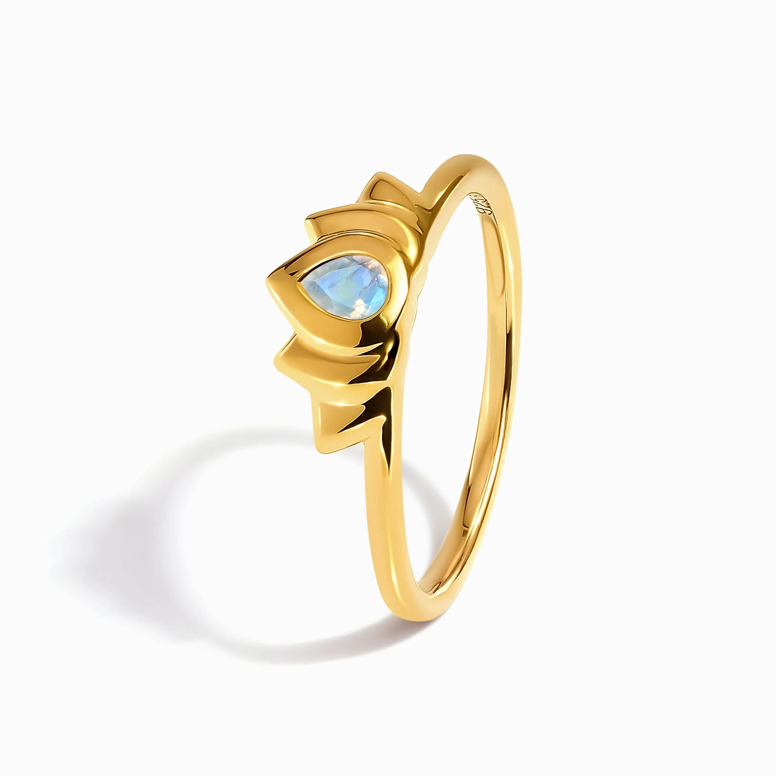 Moonstone Ring - Dainty Lotus - Image 16
