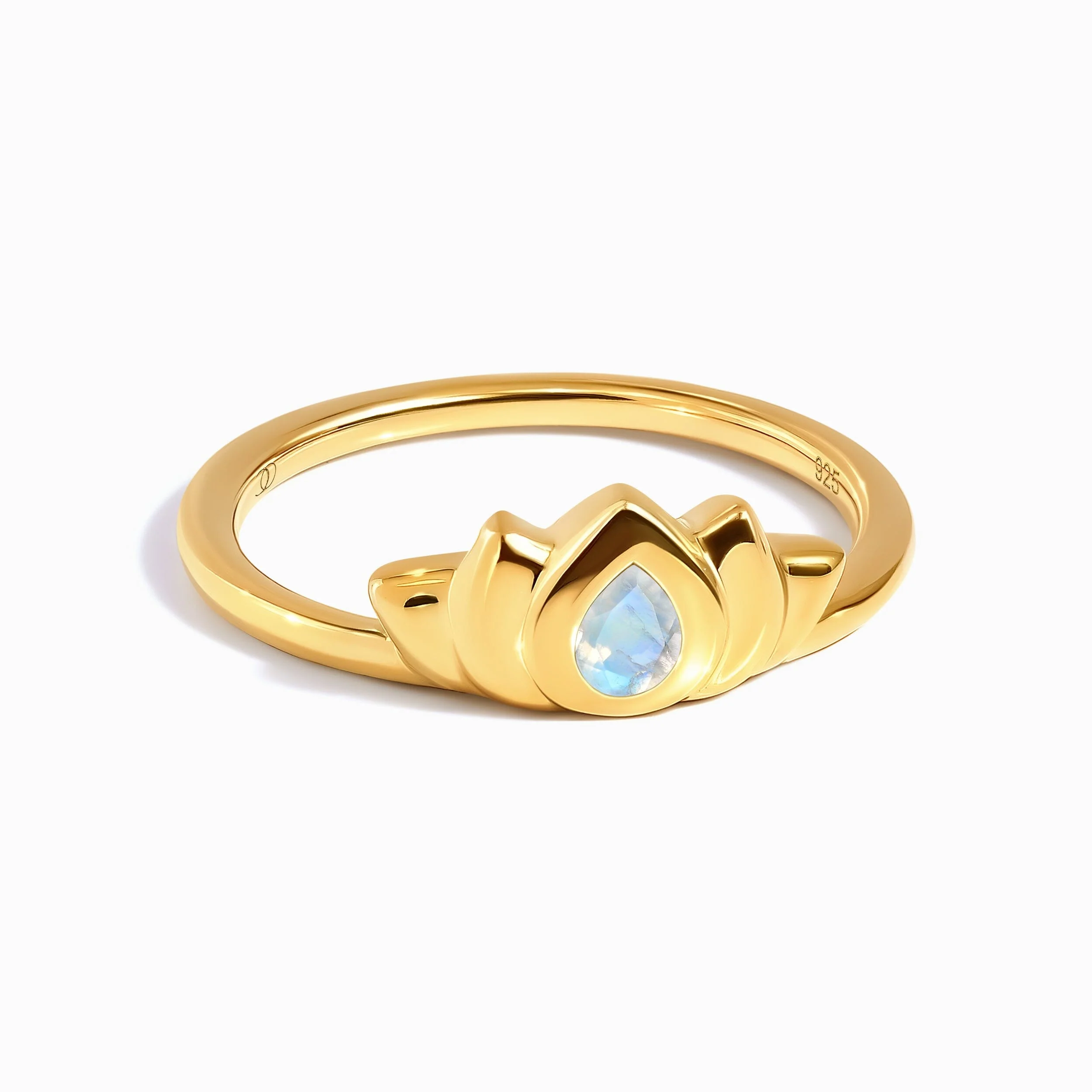 Moonstone Ring - Dainty Lotus - Image 7