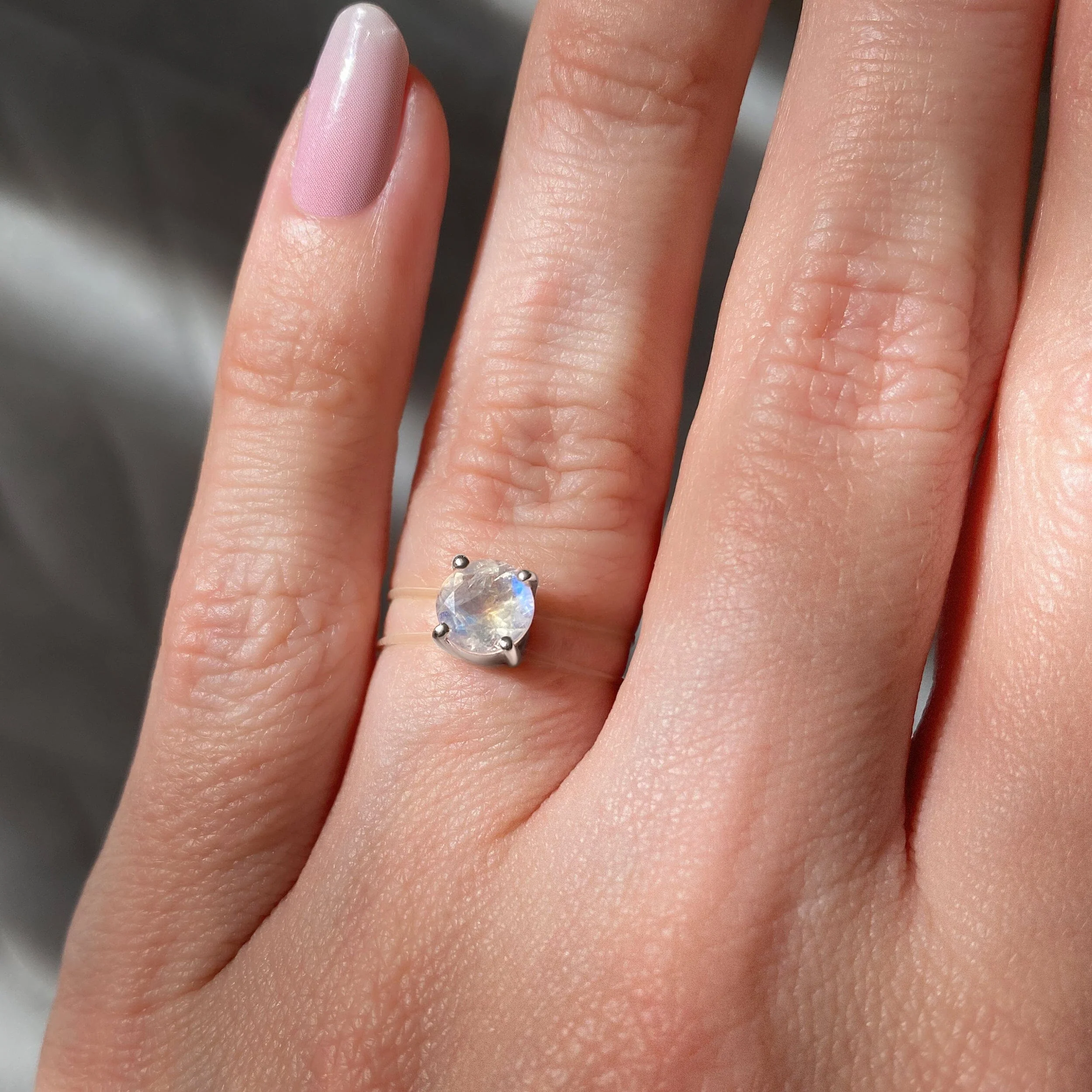 Moonstone Ring - Floating Gem - Image 2