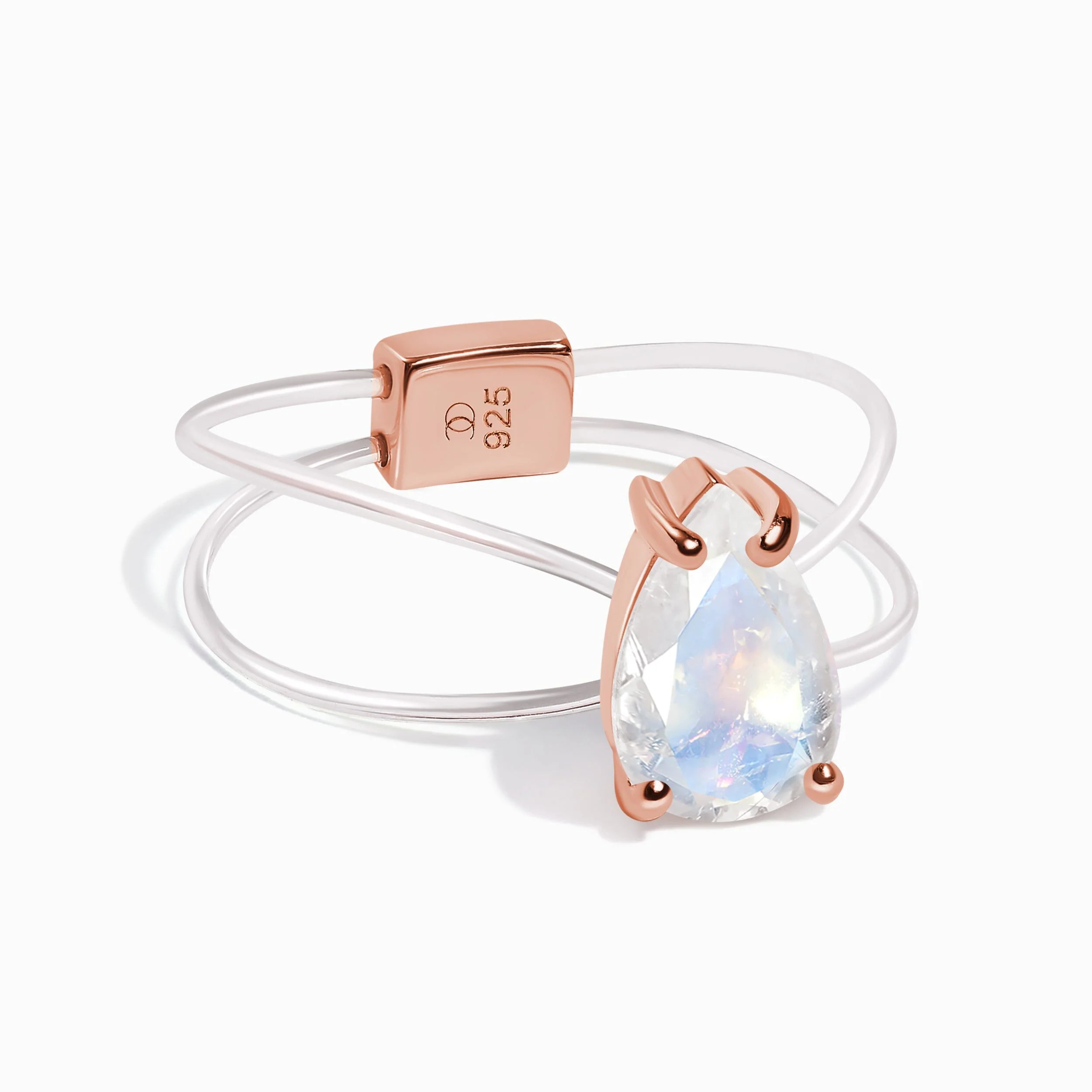 Moonstone Ring Floating Sway - June Birthstone - Image 4