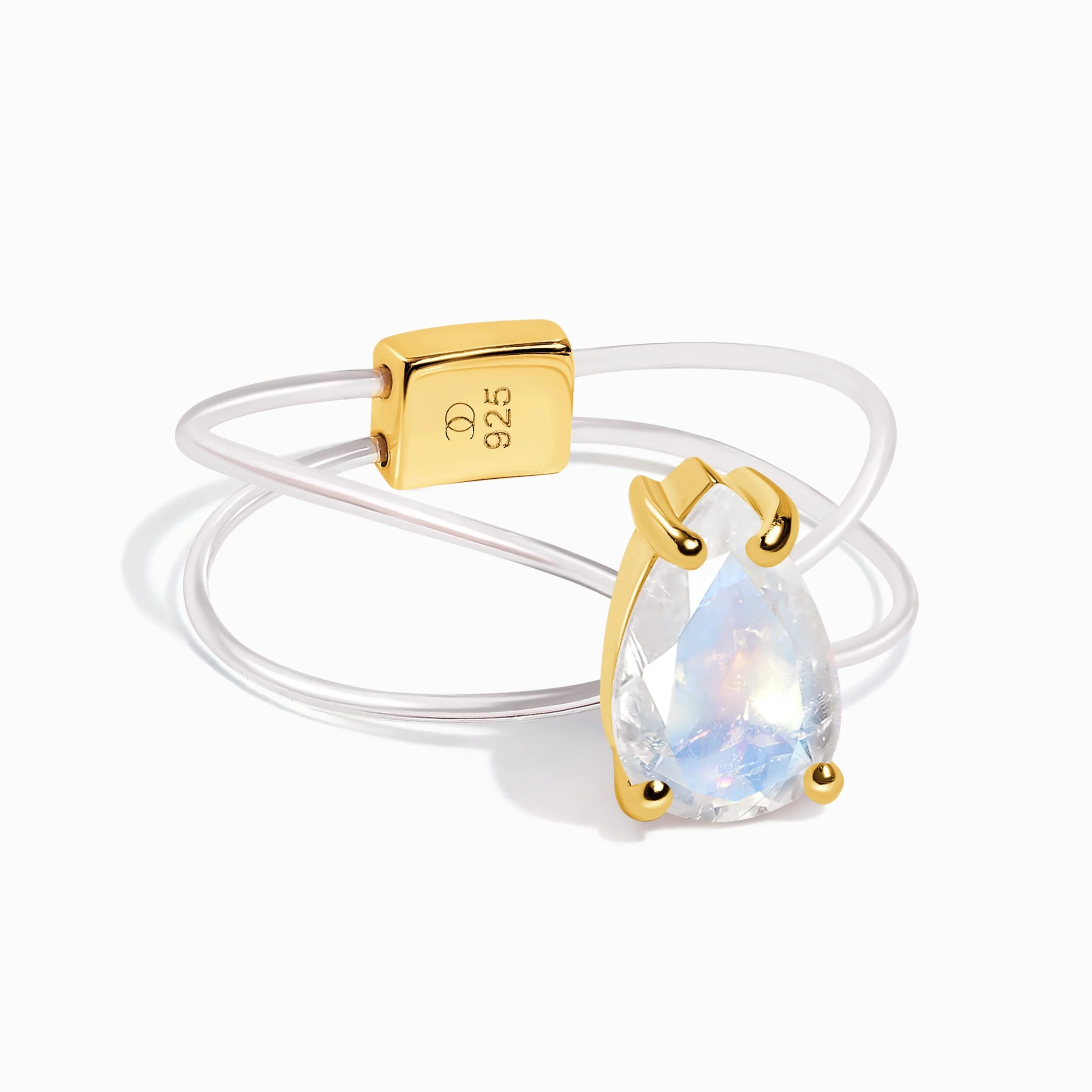 Moonstone Ring Floating Sway - June Birthstone - Image 7
