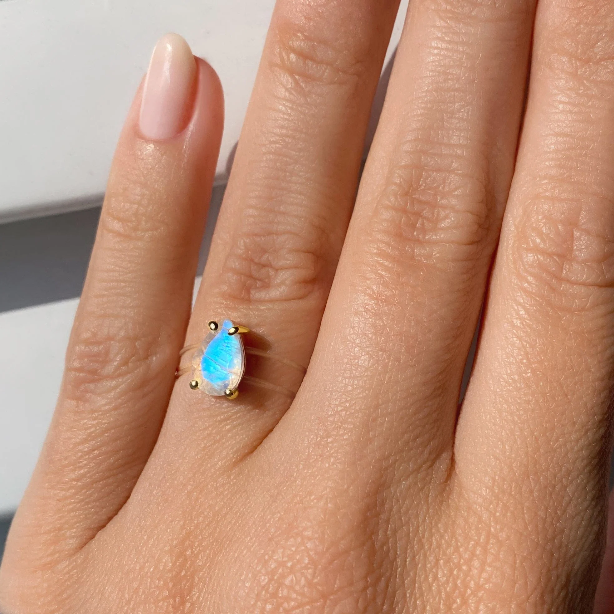 Moonstone Ring Floating Sway - June Birthstone - Image 8