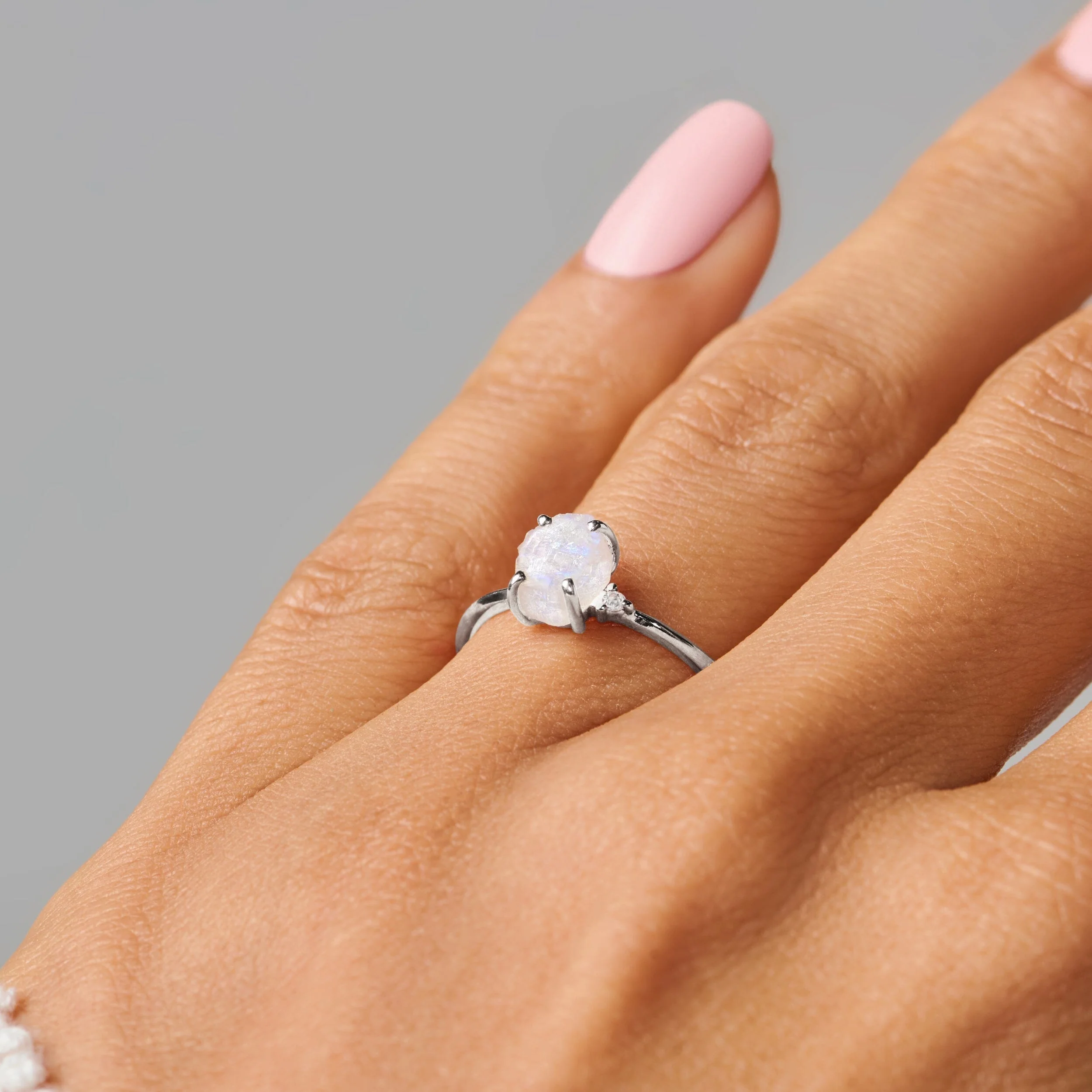 Moonstone Ring - Petite Raw Allure - Image 12