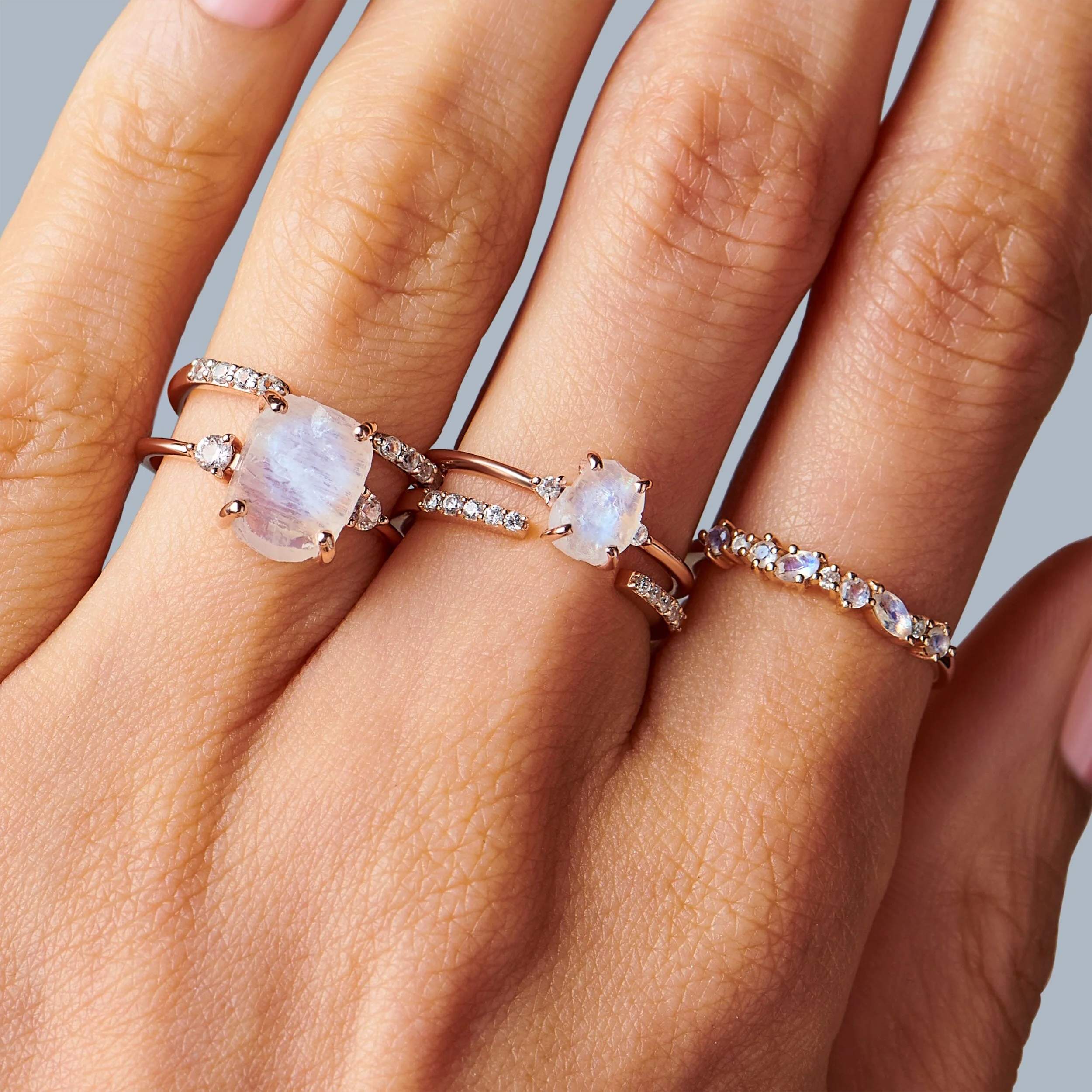 Moonstone Ring - Petite Raw Allure - Image 14