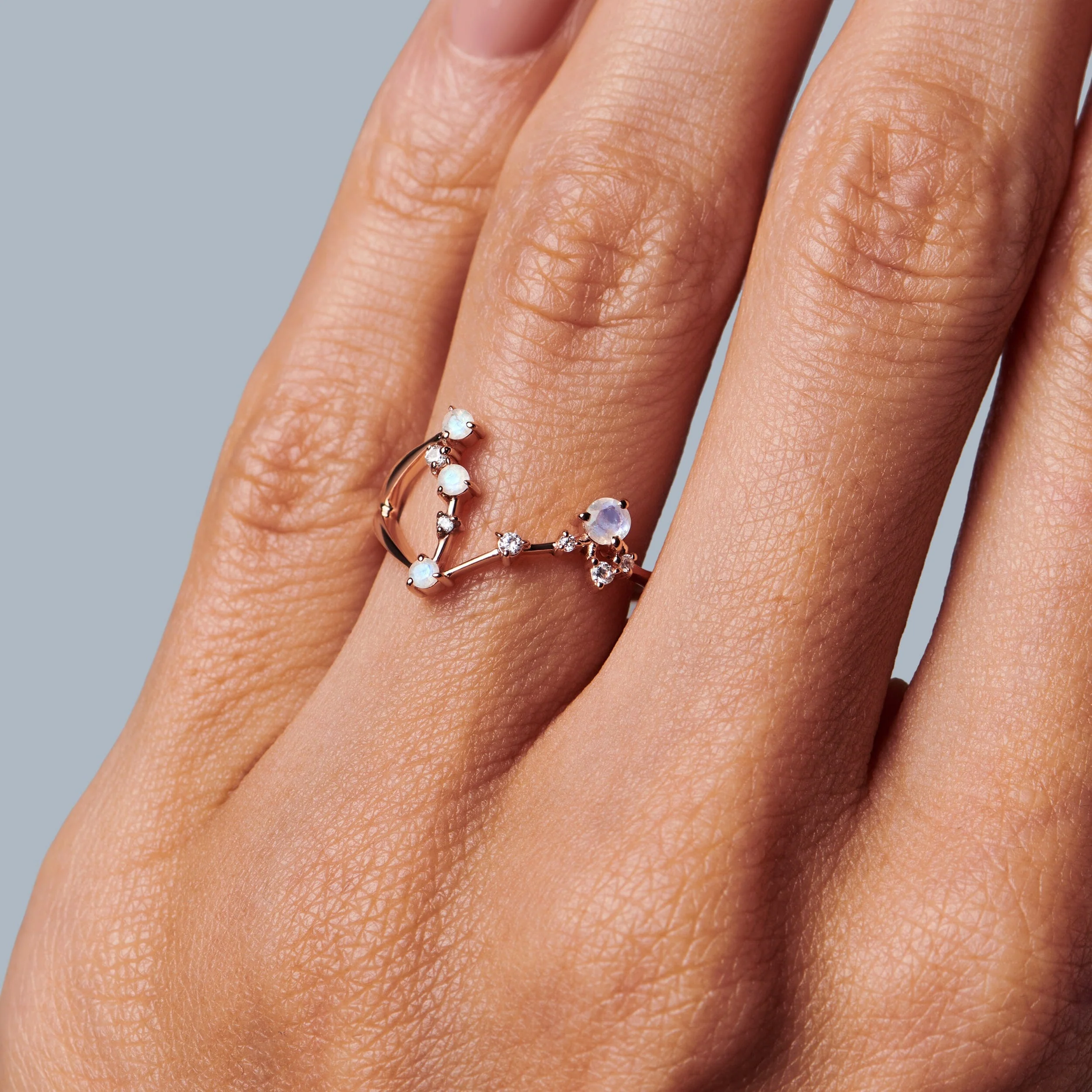 Moonstone Ring - Pisces Zodiac Constellation - Image 5