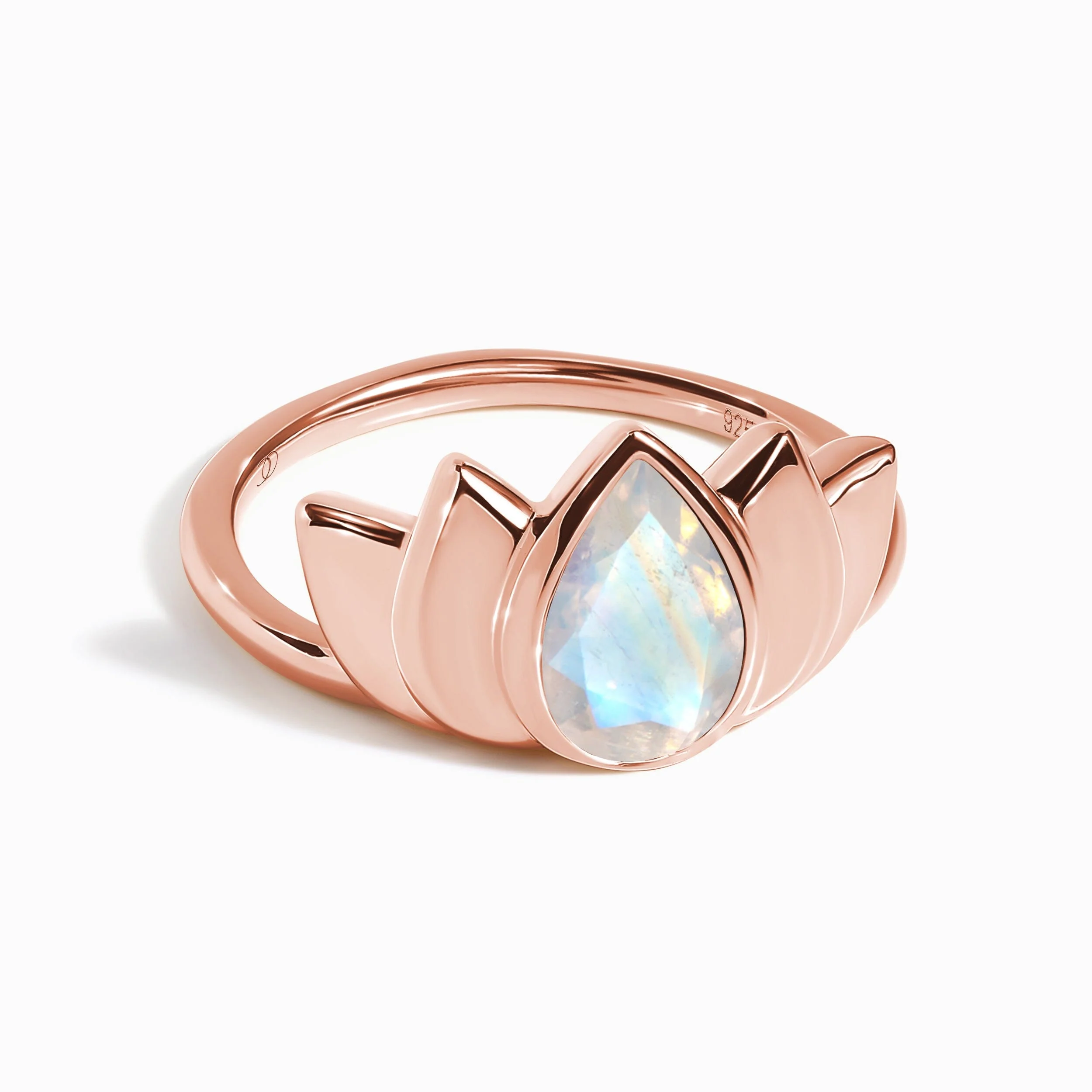 Moonstone Ring - Sacred Lotus - Image 3
