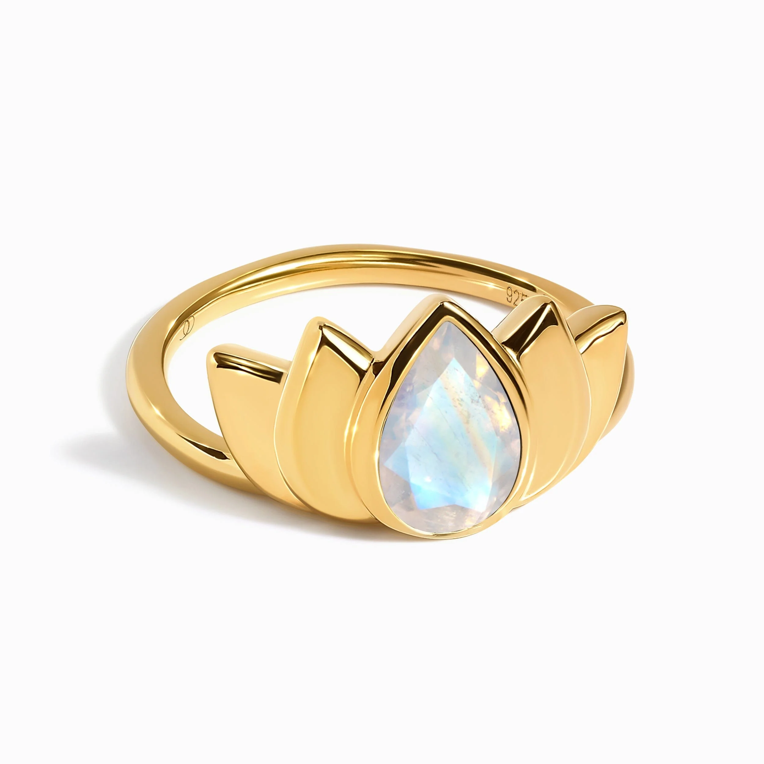 Moonstone Ring - Sacred Lotus - Image 5