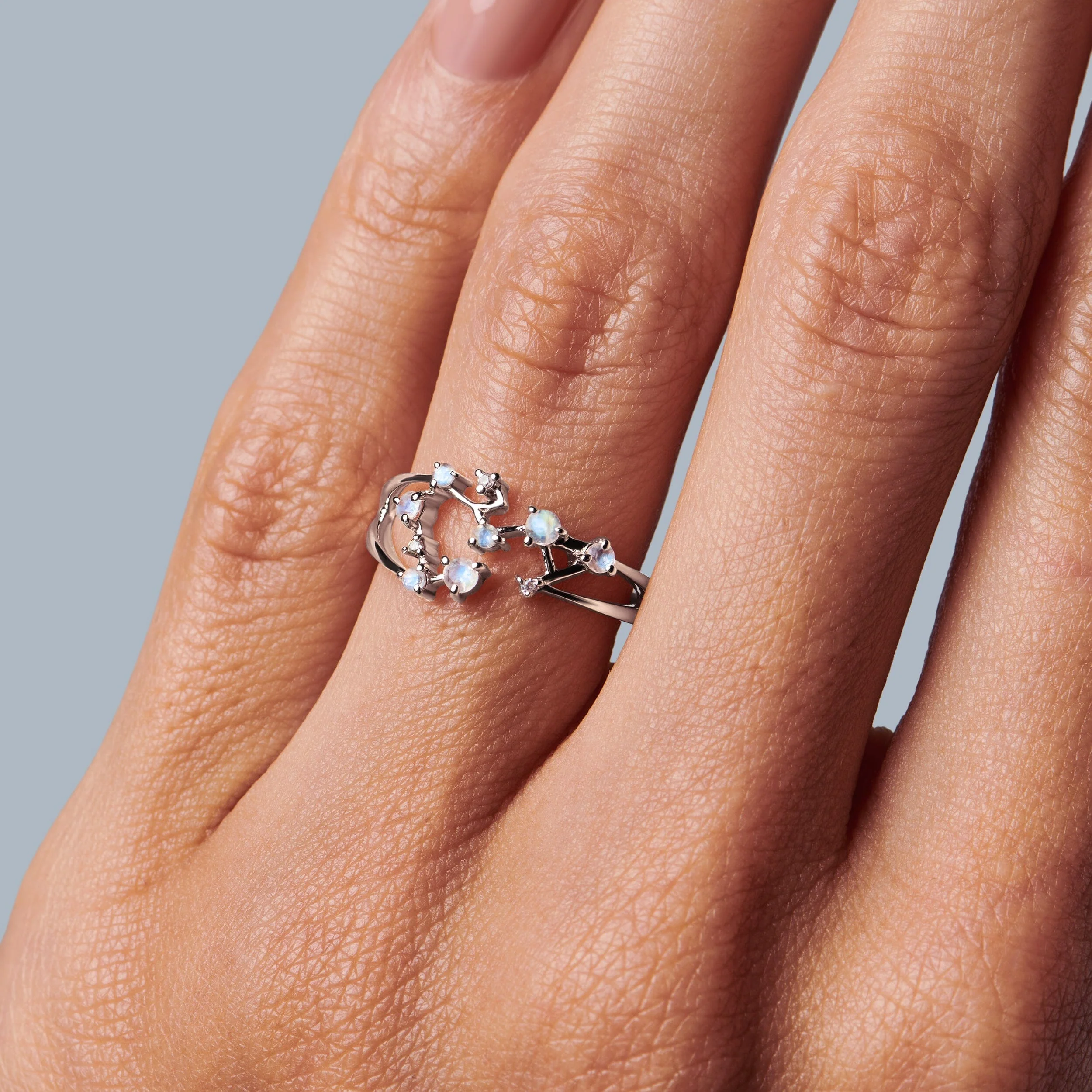Moonstone Ring - Sagittarius Zodiac Constellation - Image 2