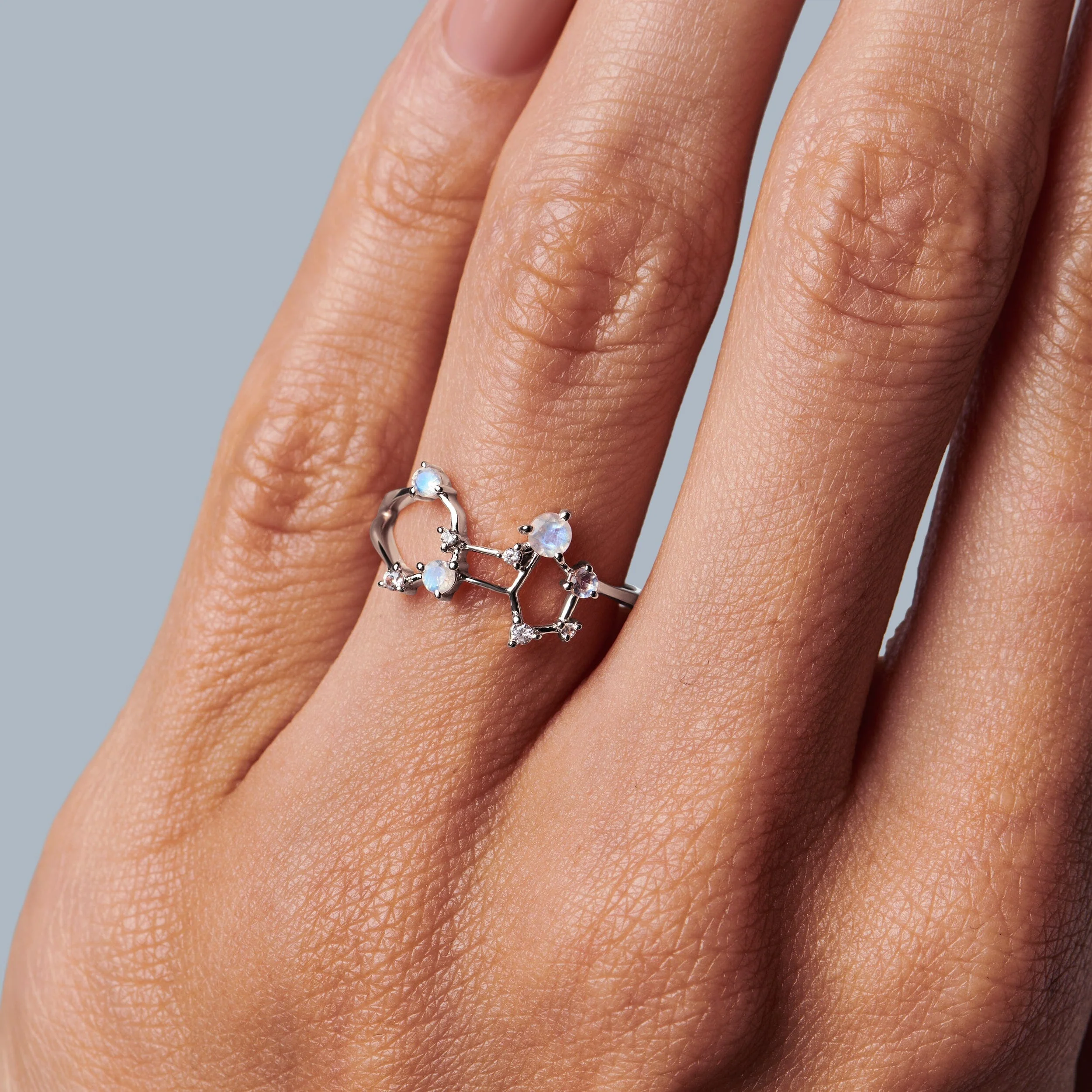 Moonstone Ring - Virgo Zodiac Constellation - Image 2