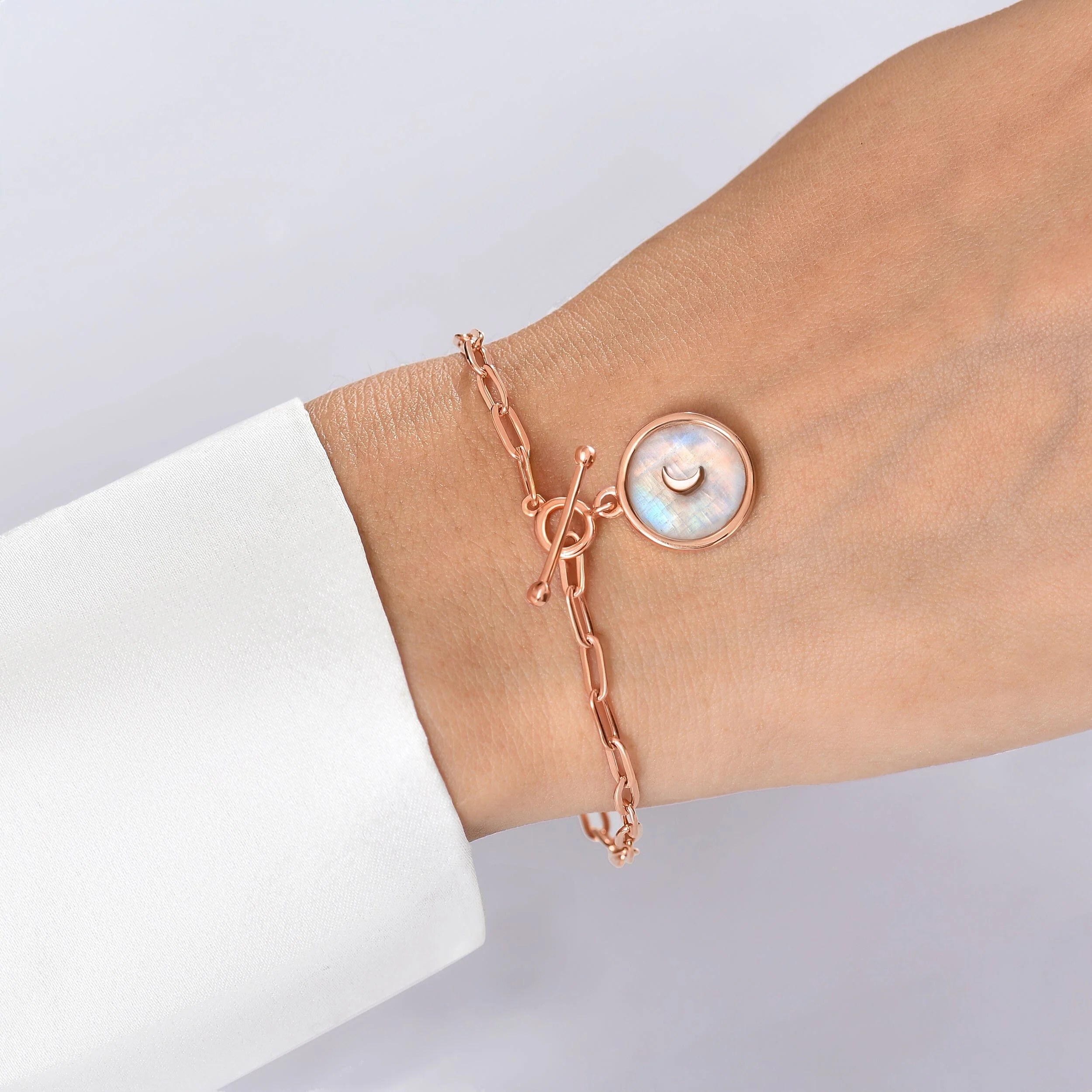 Moonstone Widelink T-Lock Bracelet - Dream - Image 4