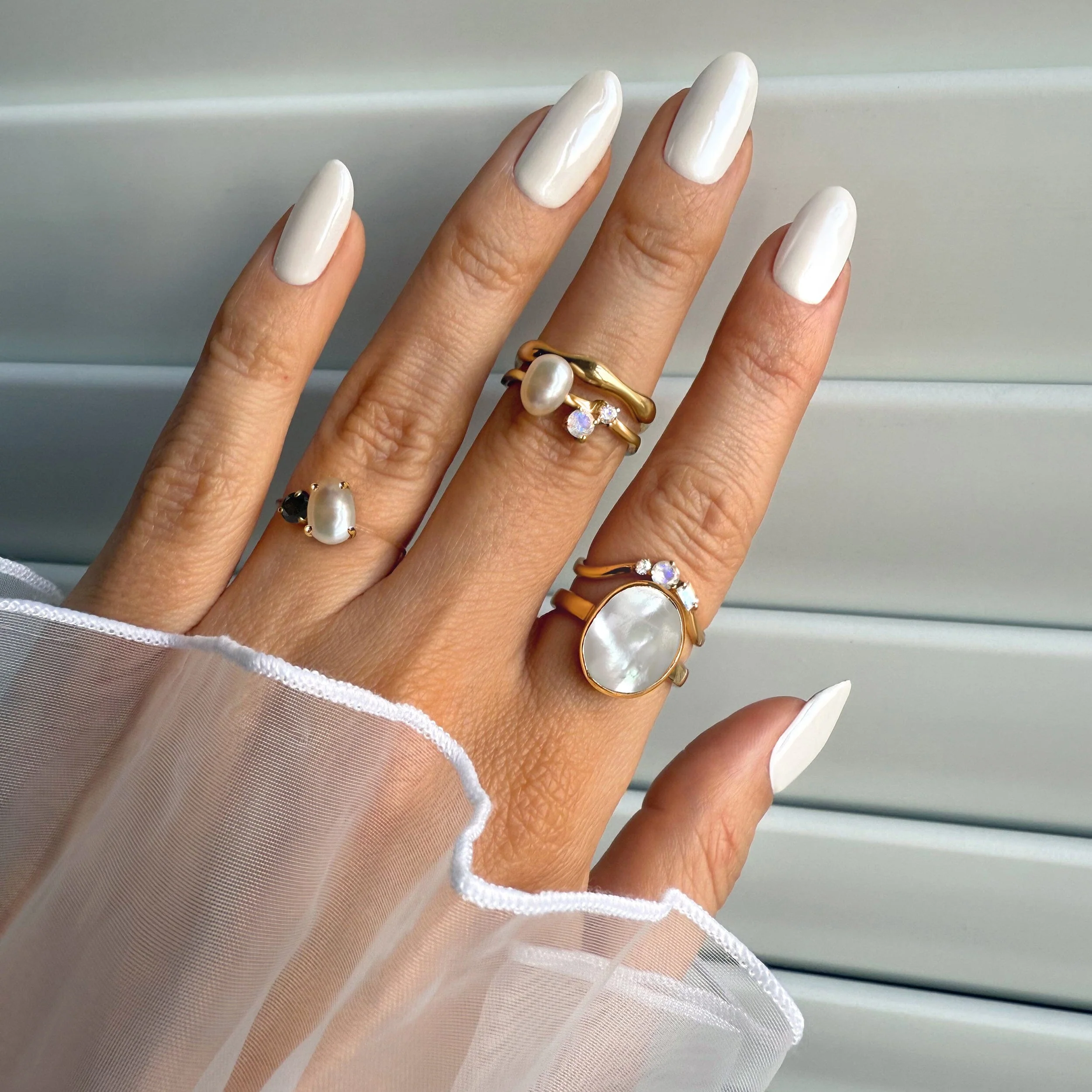 Mother of Pearl Ring - Enfolded - Image 19