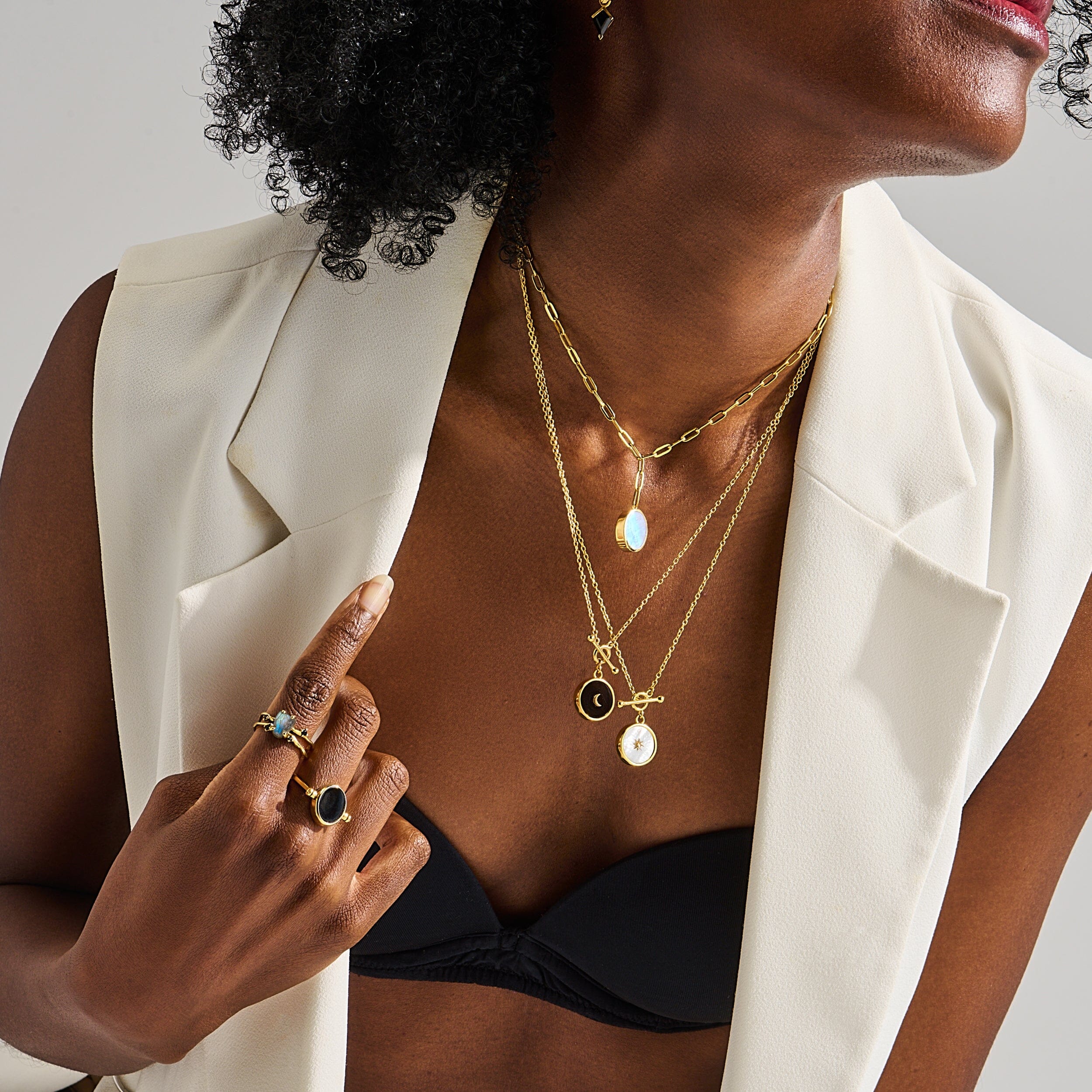 Black Obsidian T-Lock Necklace - Dream - Image 18