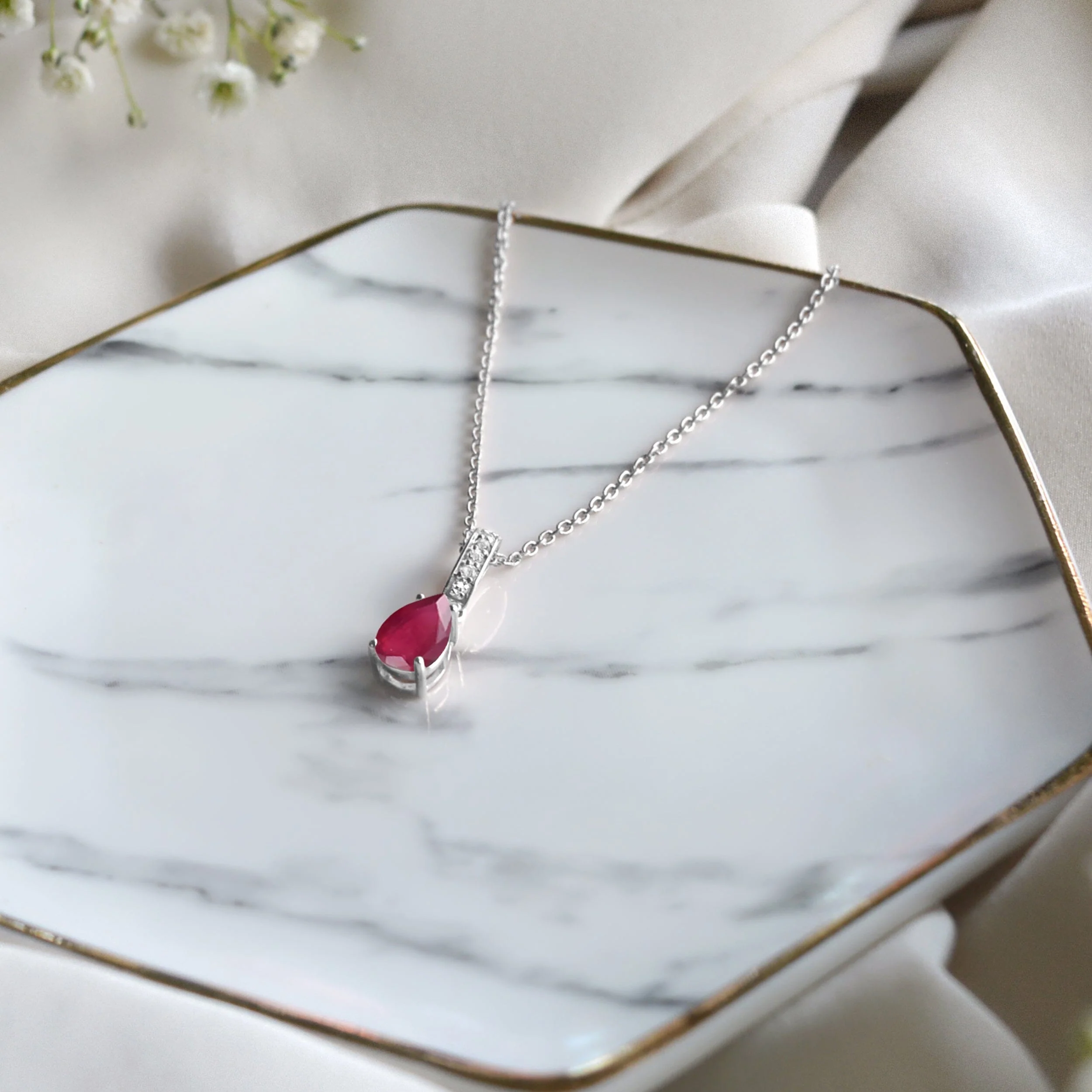 Ruby Necklace Sway - July Birthstone - Image 10