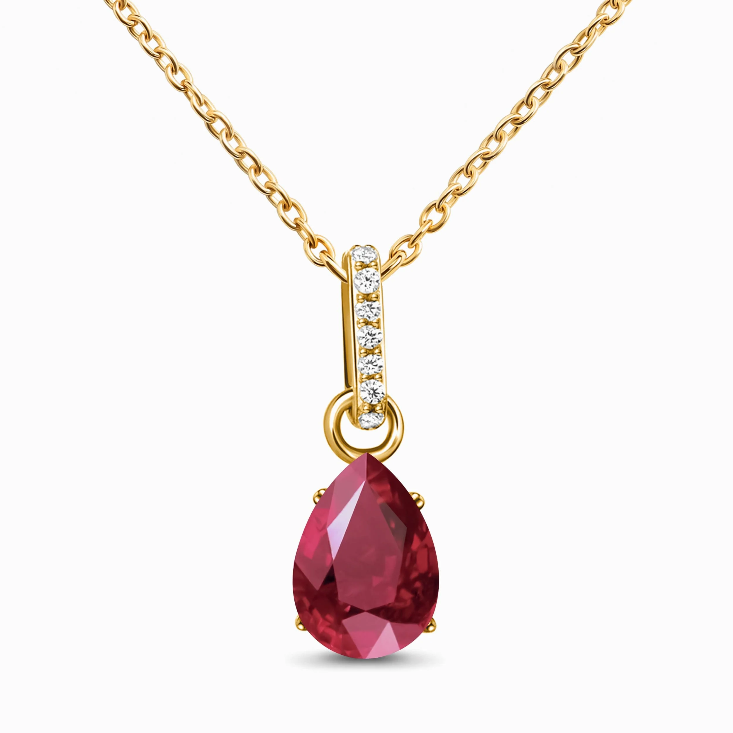 Ruby Necklace Sway - July Birthstone - Image 5