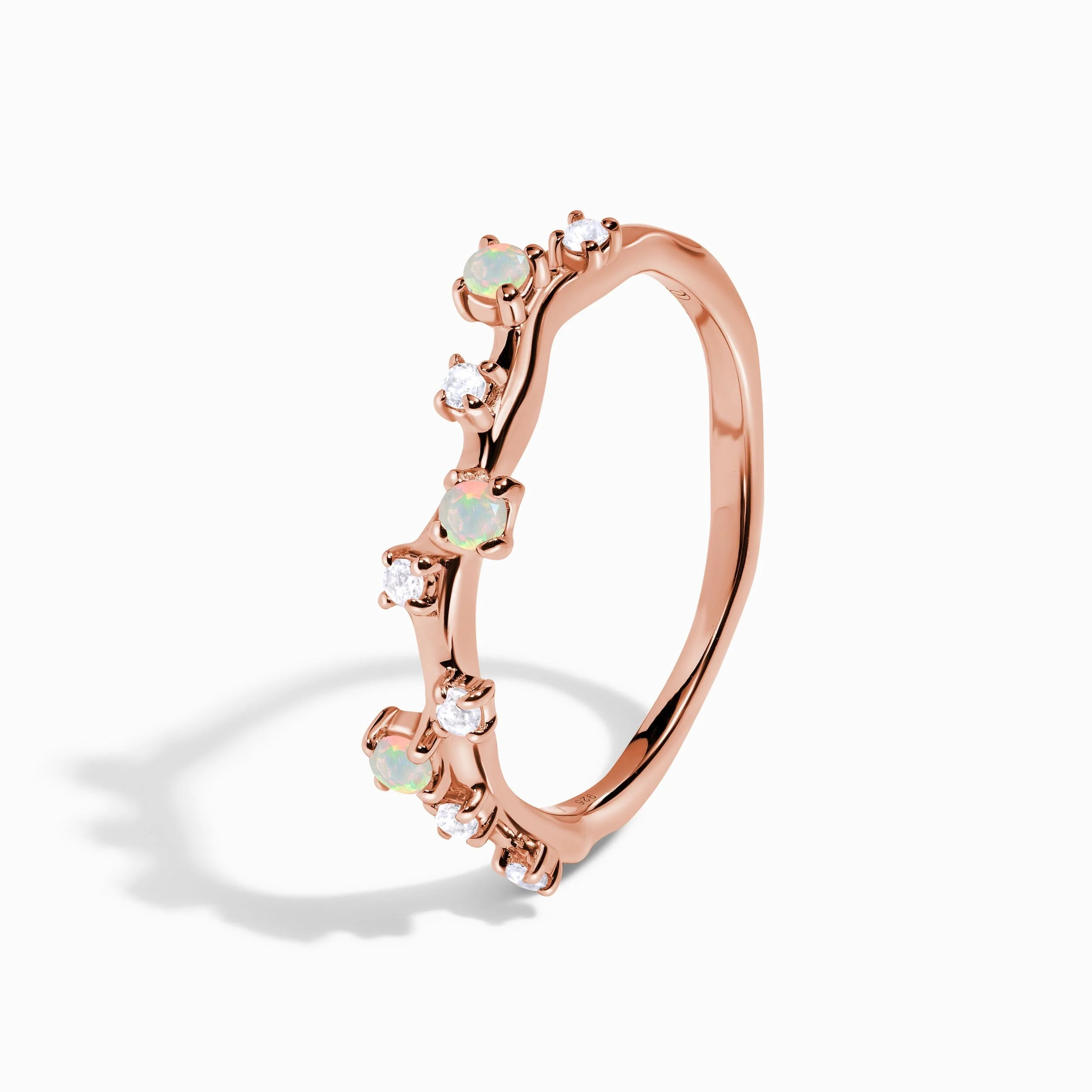 Opal Ring - Stardust Band - Image 12