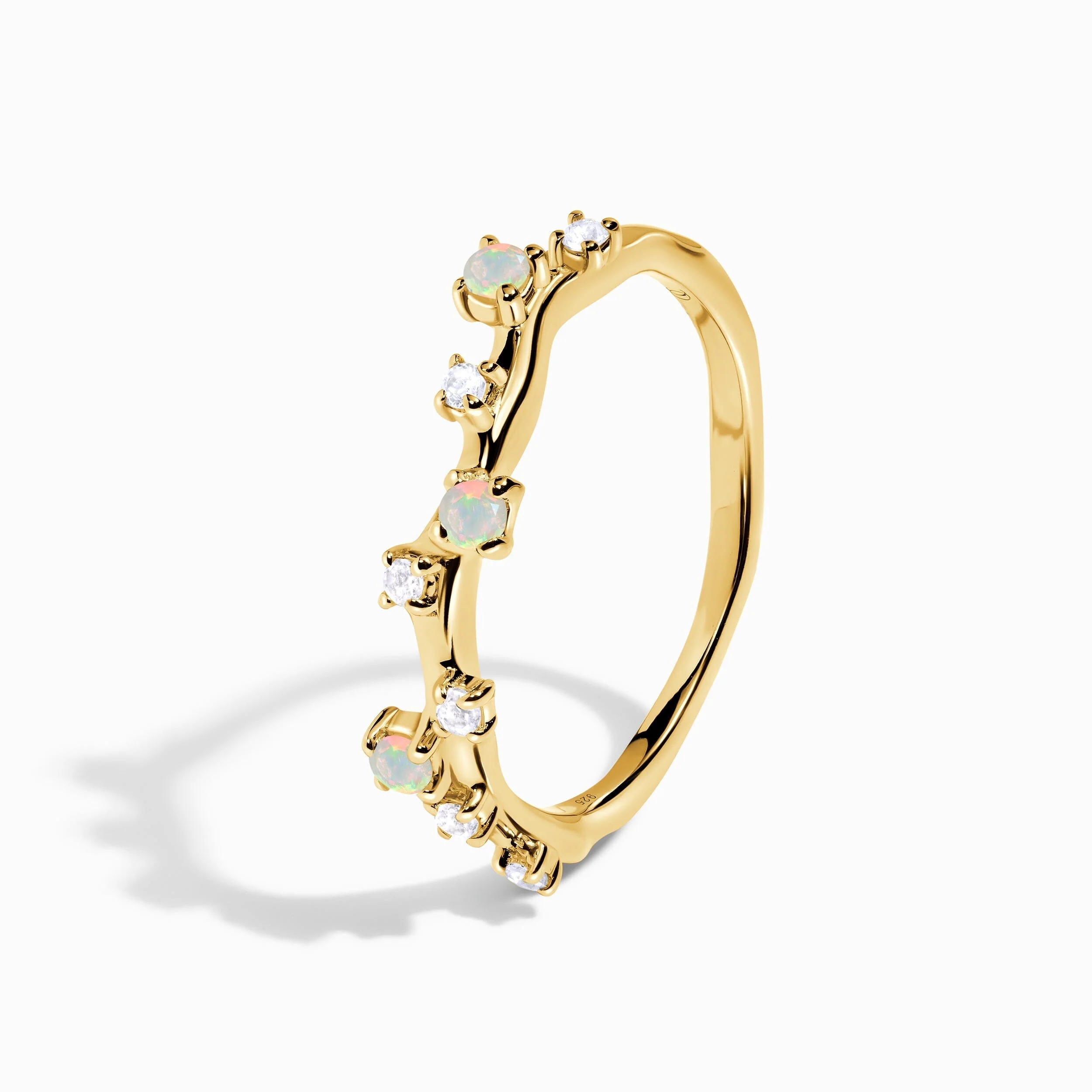 Opal Ring - Stardust Band - Image 14