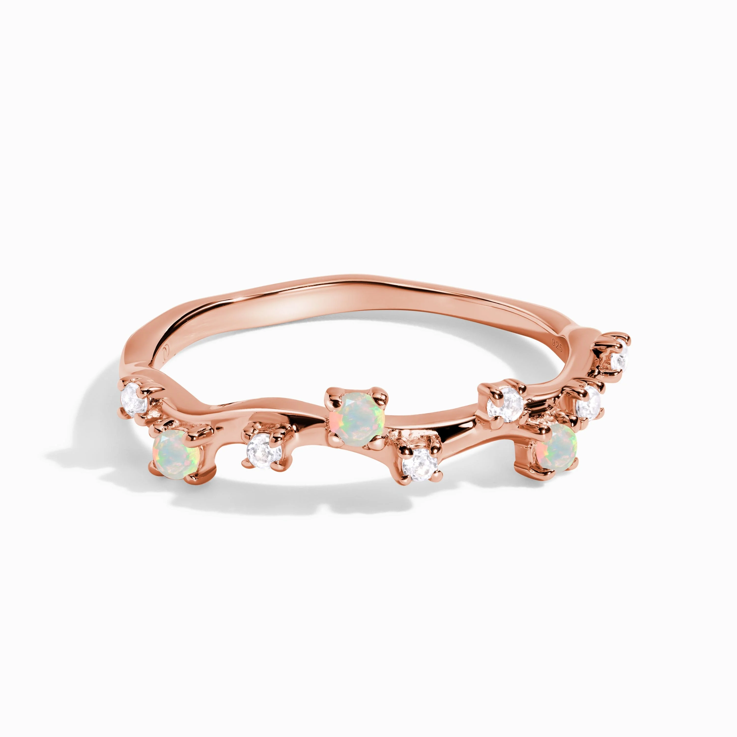 Opal Ring - Stardust Band - Image 3