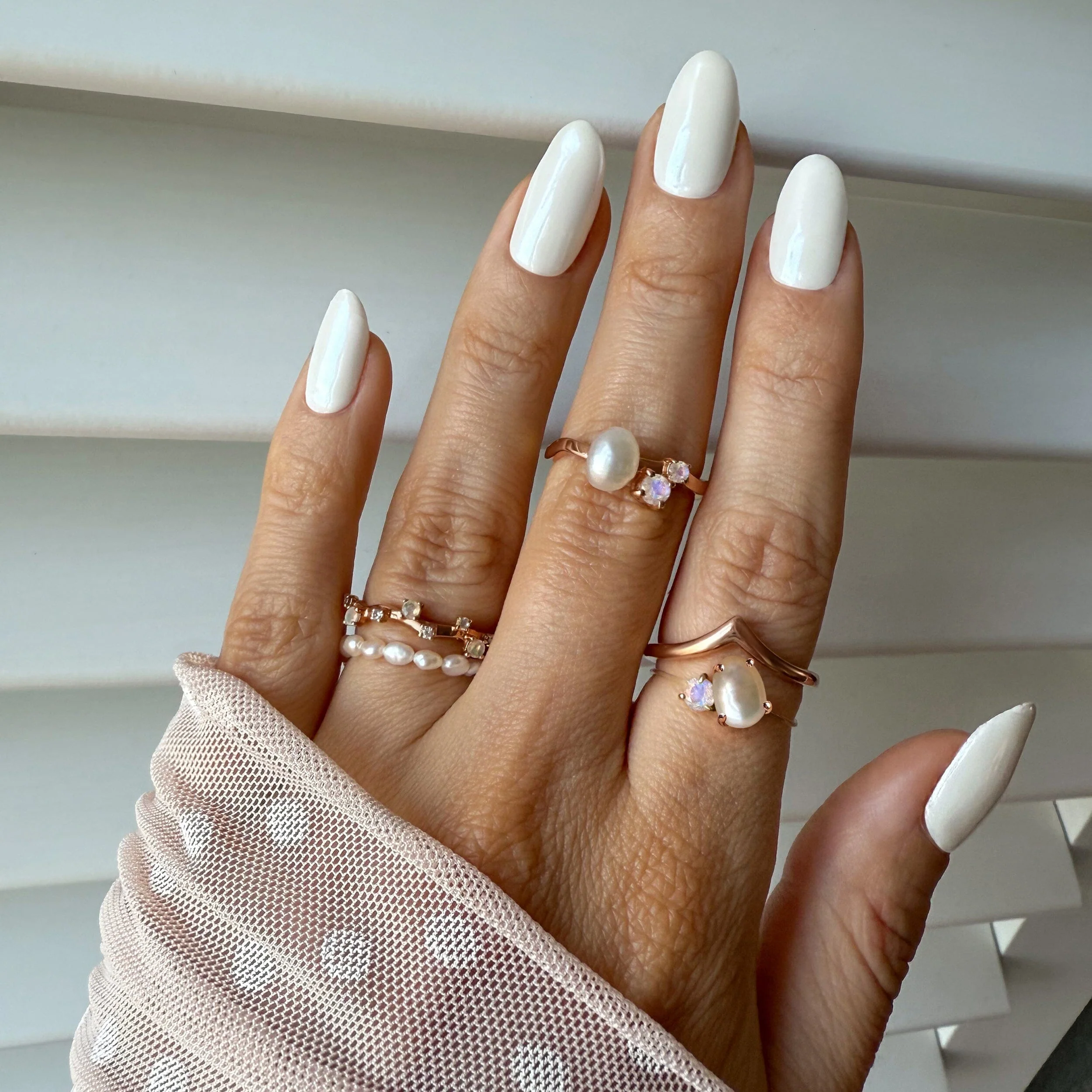 Pearl Moonstone Ring - Aelora - Image 27