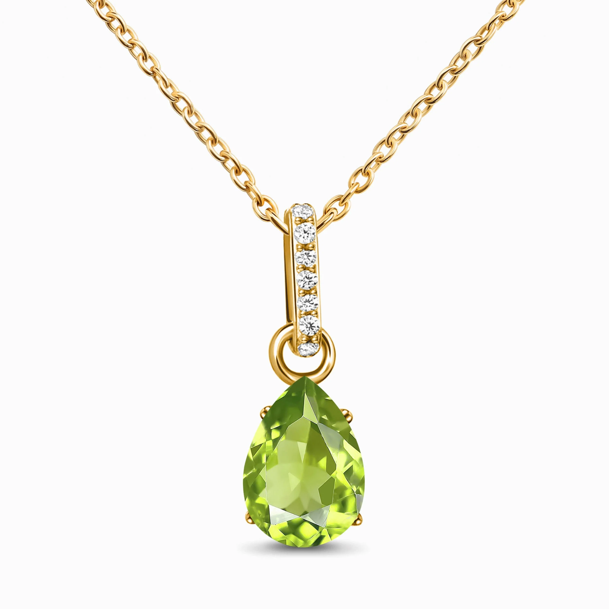 Peridot Necklace Sway - August Birthstone - Image 5