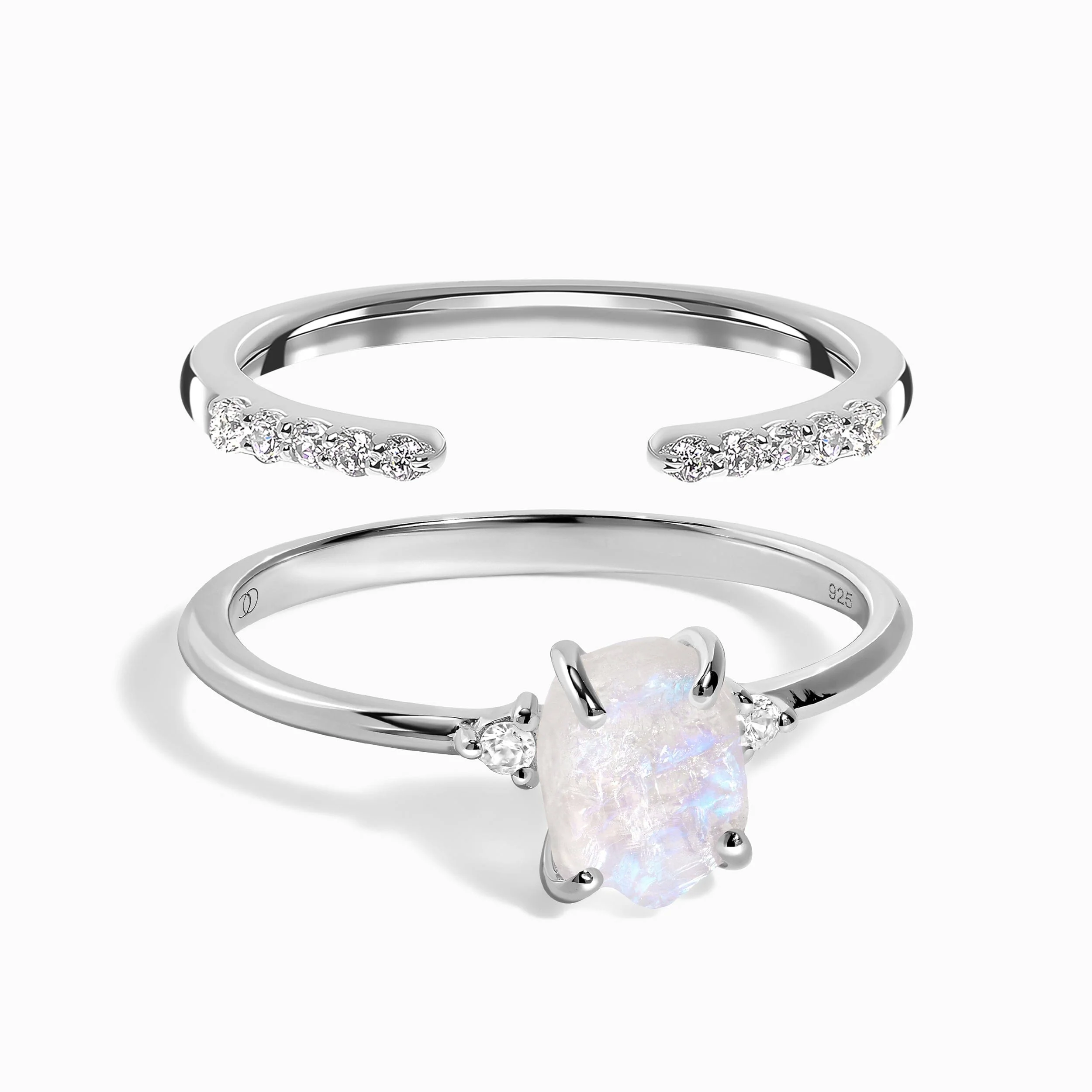 Petite Raw Allure Ring & Twinkling Band