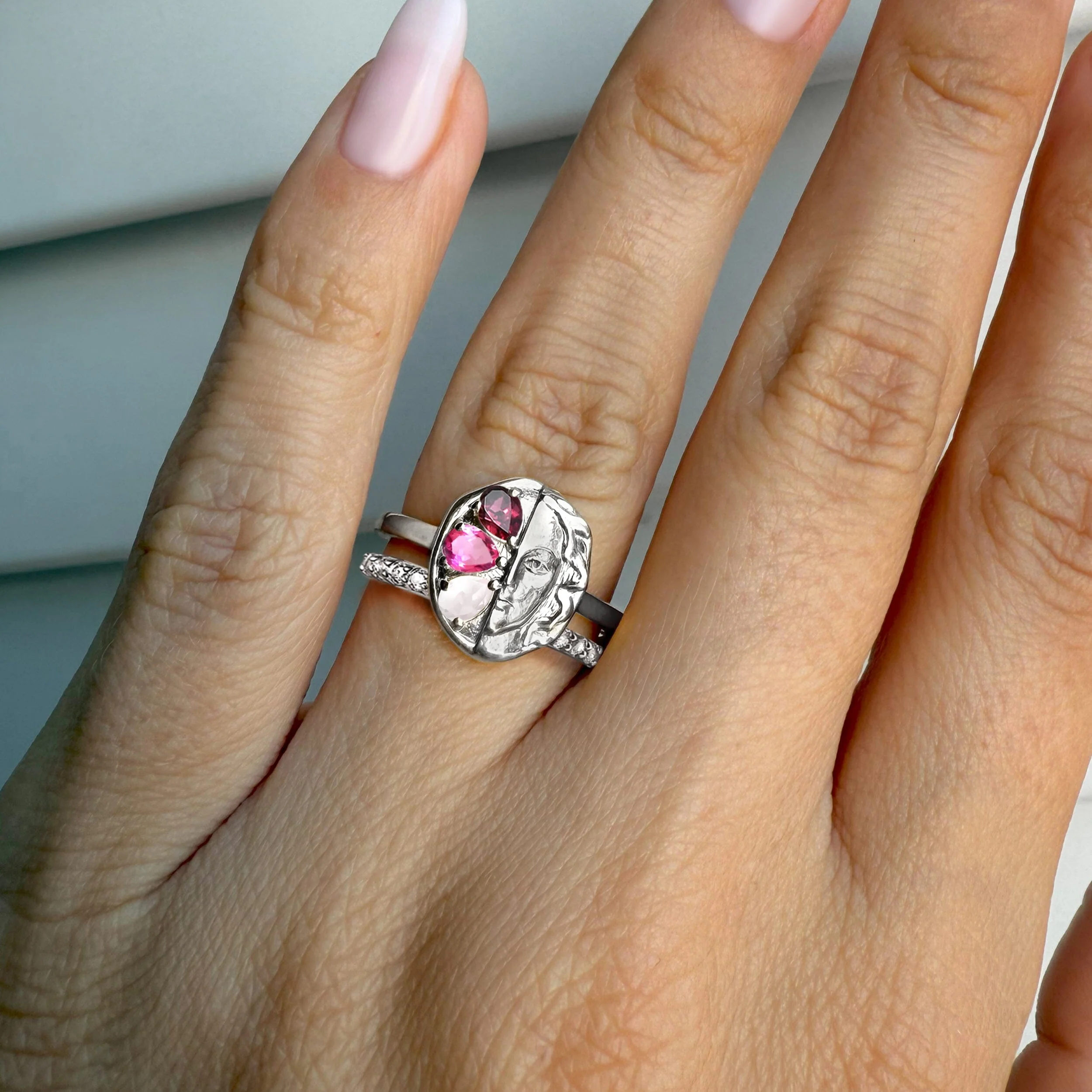 Pink Gradient Goddess Ring & Twinkling Band - Image 2