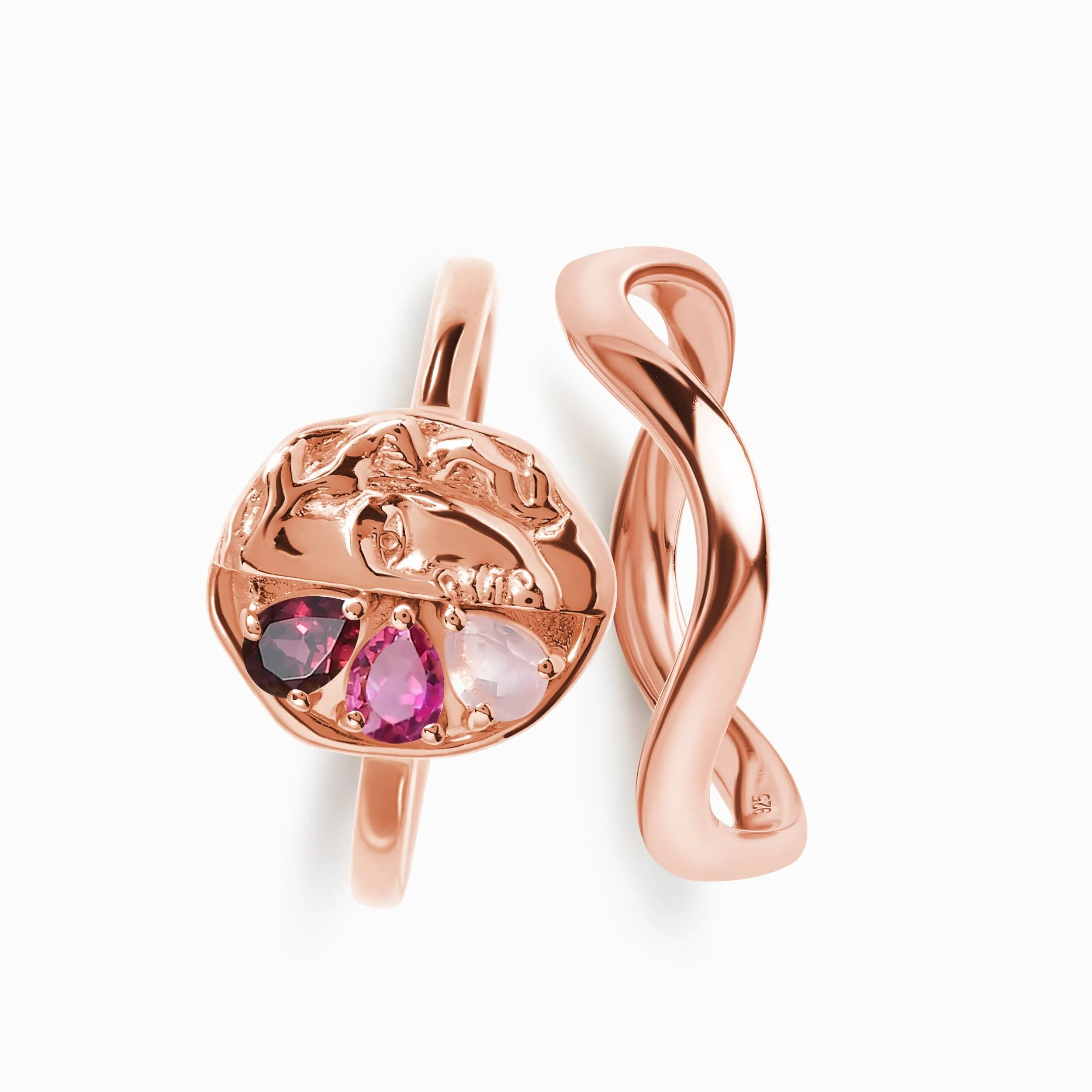 Pink Gradient Goddess Ring & Waves Band - Image 3