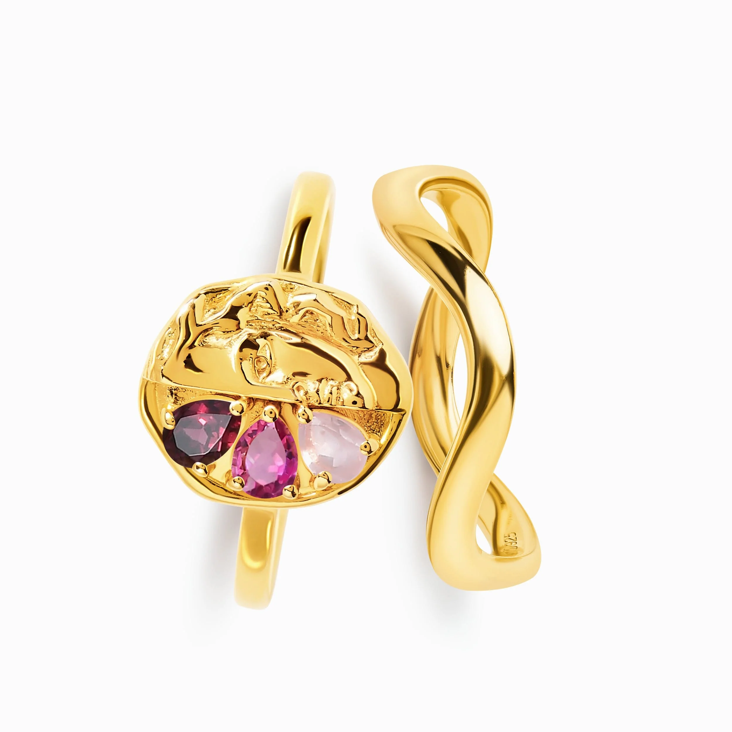 Pink Gradient Goddess Ring & Waves Band - Image 5