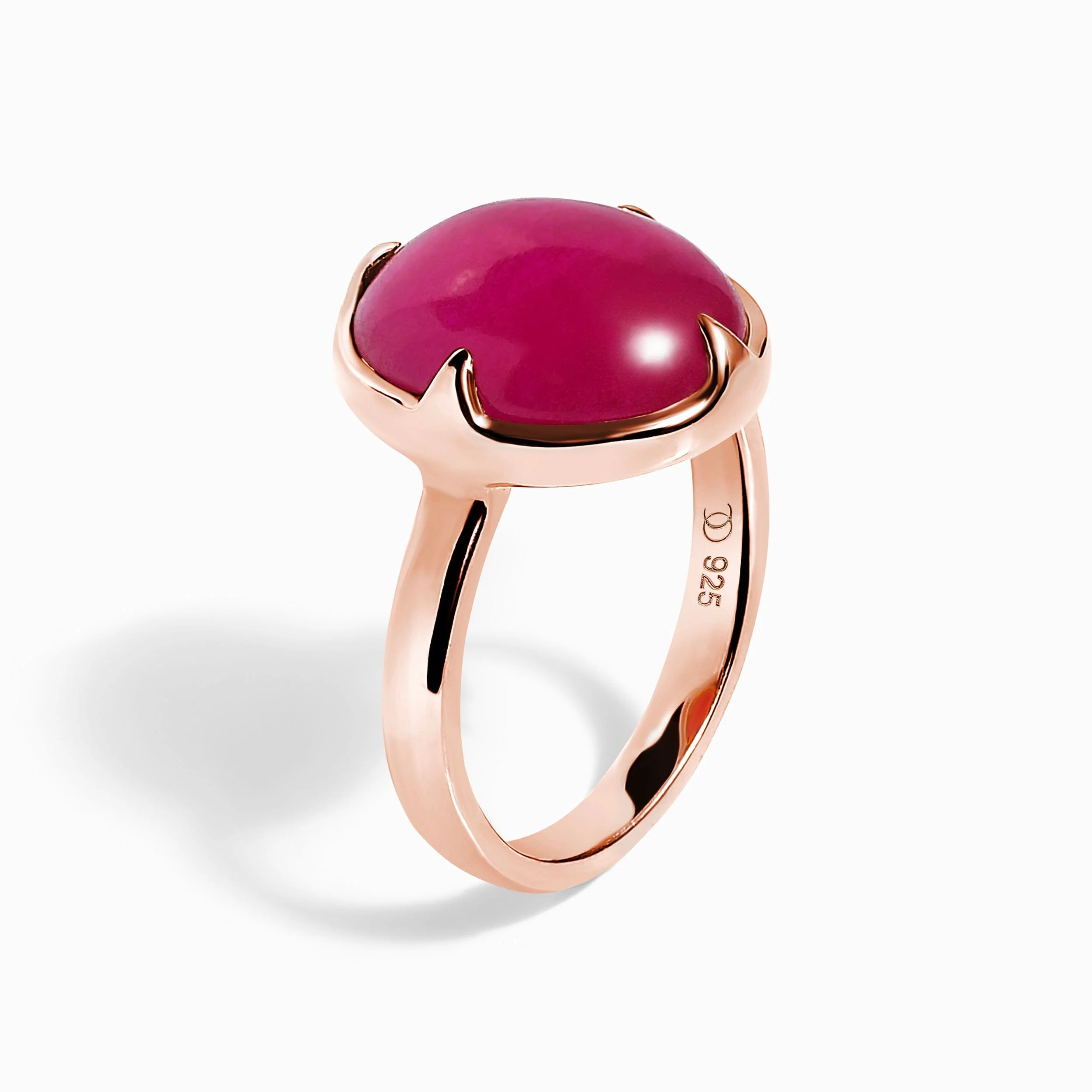 Pink Quartz Cabochon Ring - Aura - Image 14