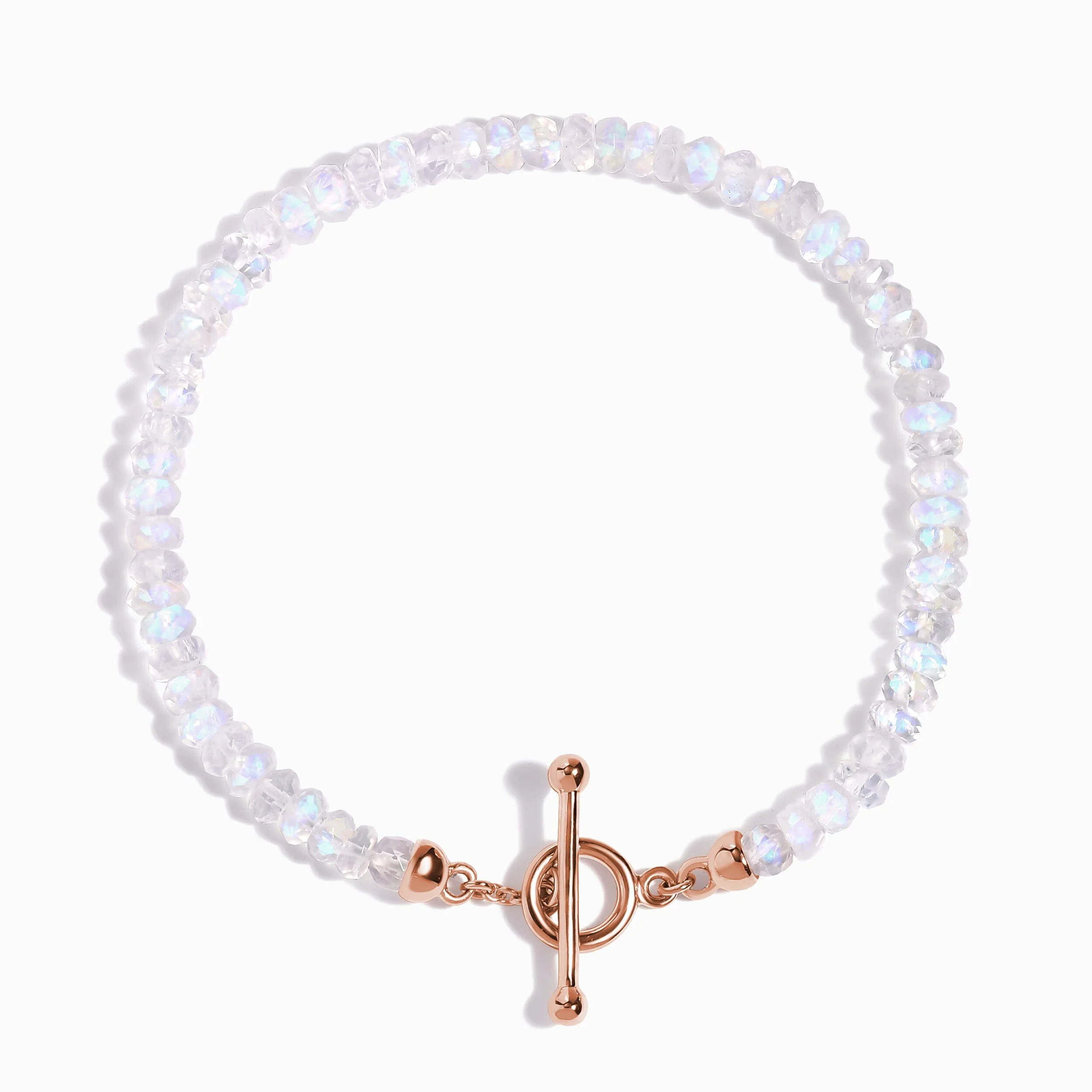 Rainbow Moonstone T-Lock Beads Bracelet - Raise Your Vibrations - Image 4