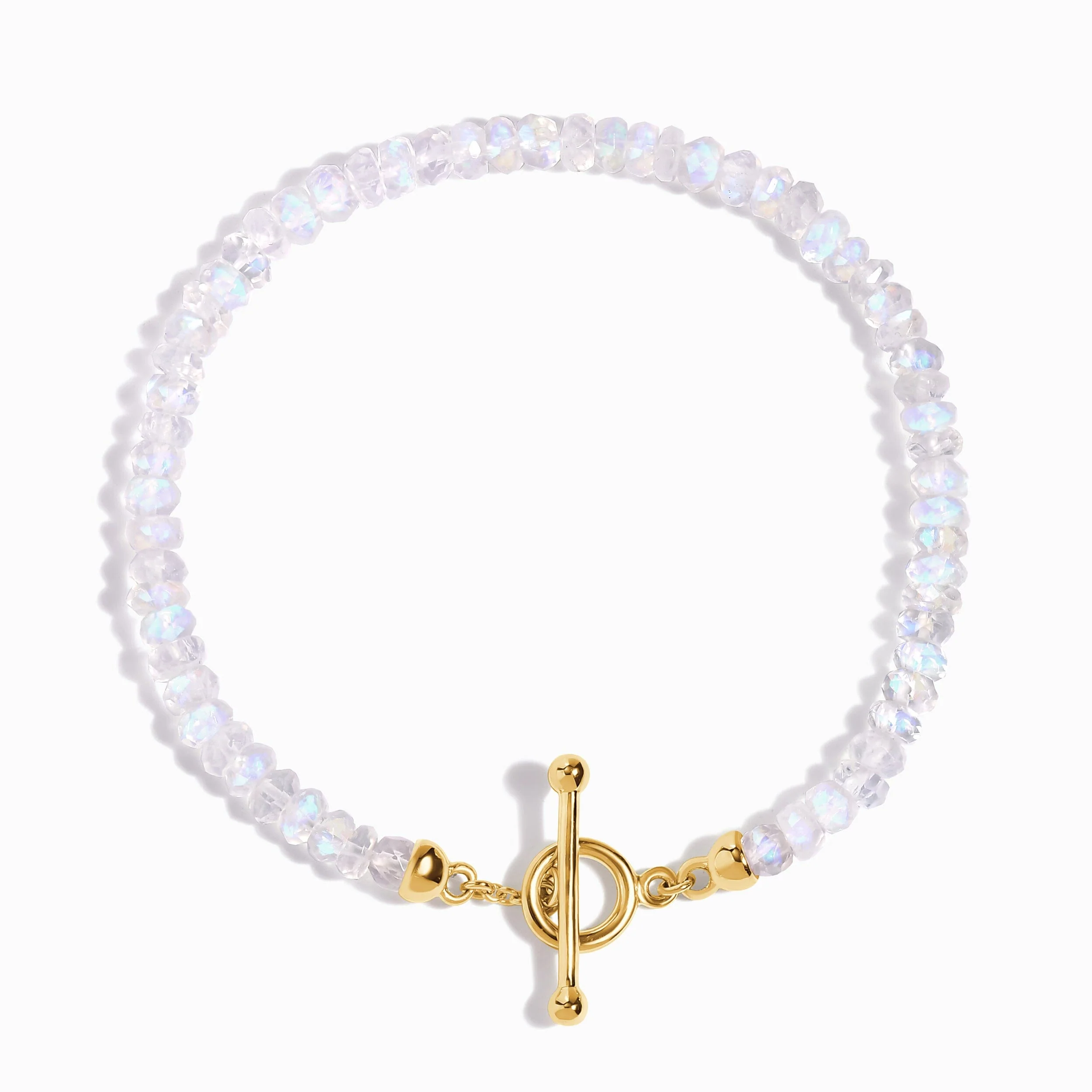Rainbow Moonstone T-Lock Beads Bracelet - Raise Your Vibrations - Image 7
