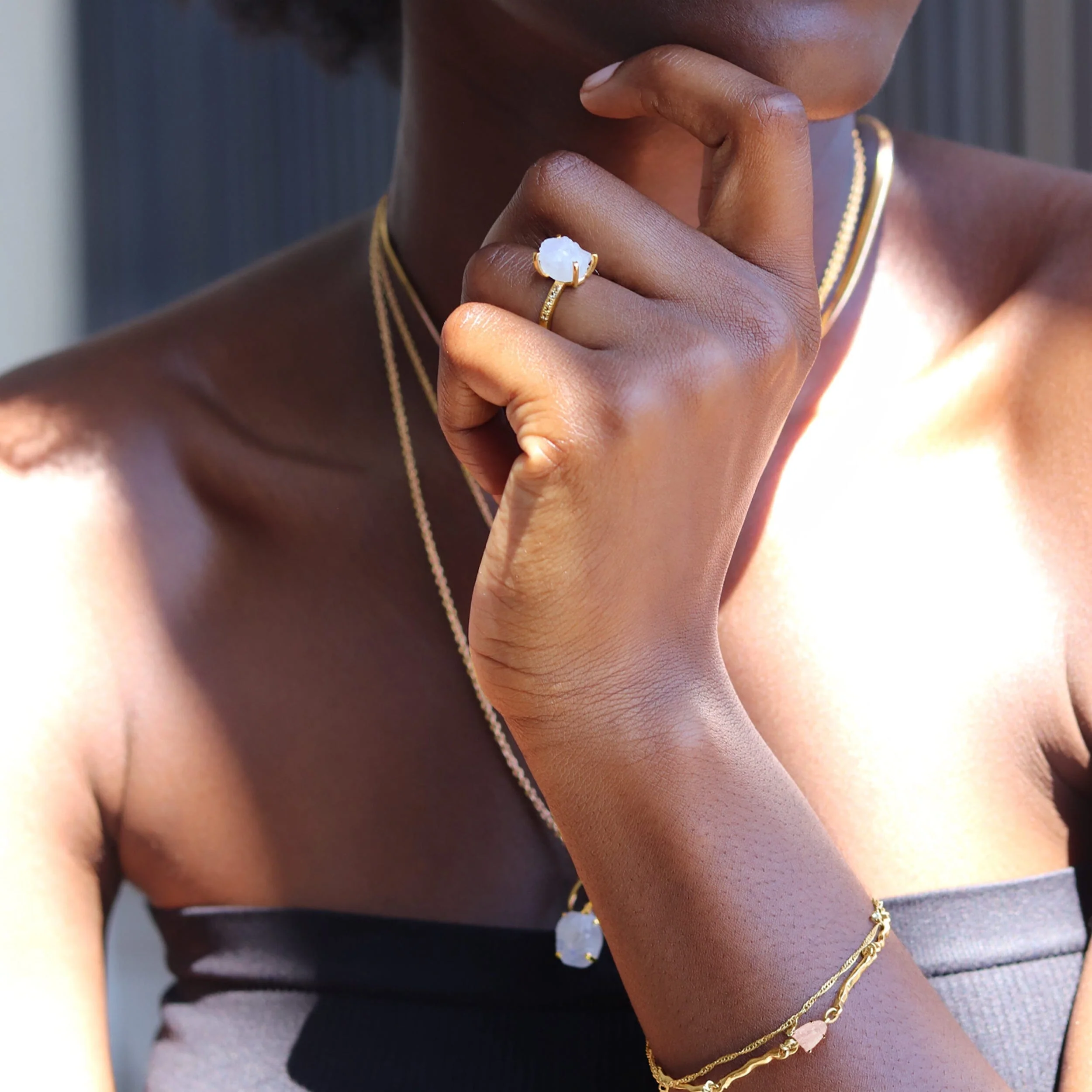 Raw Crystal Ring - Ritzy Moonstone - Image 14