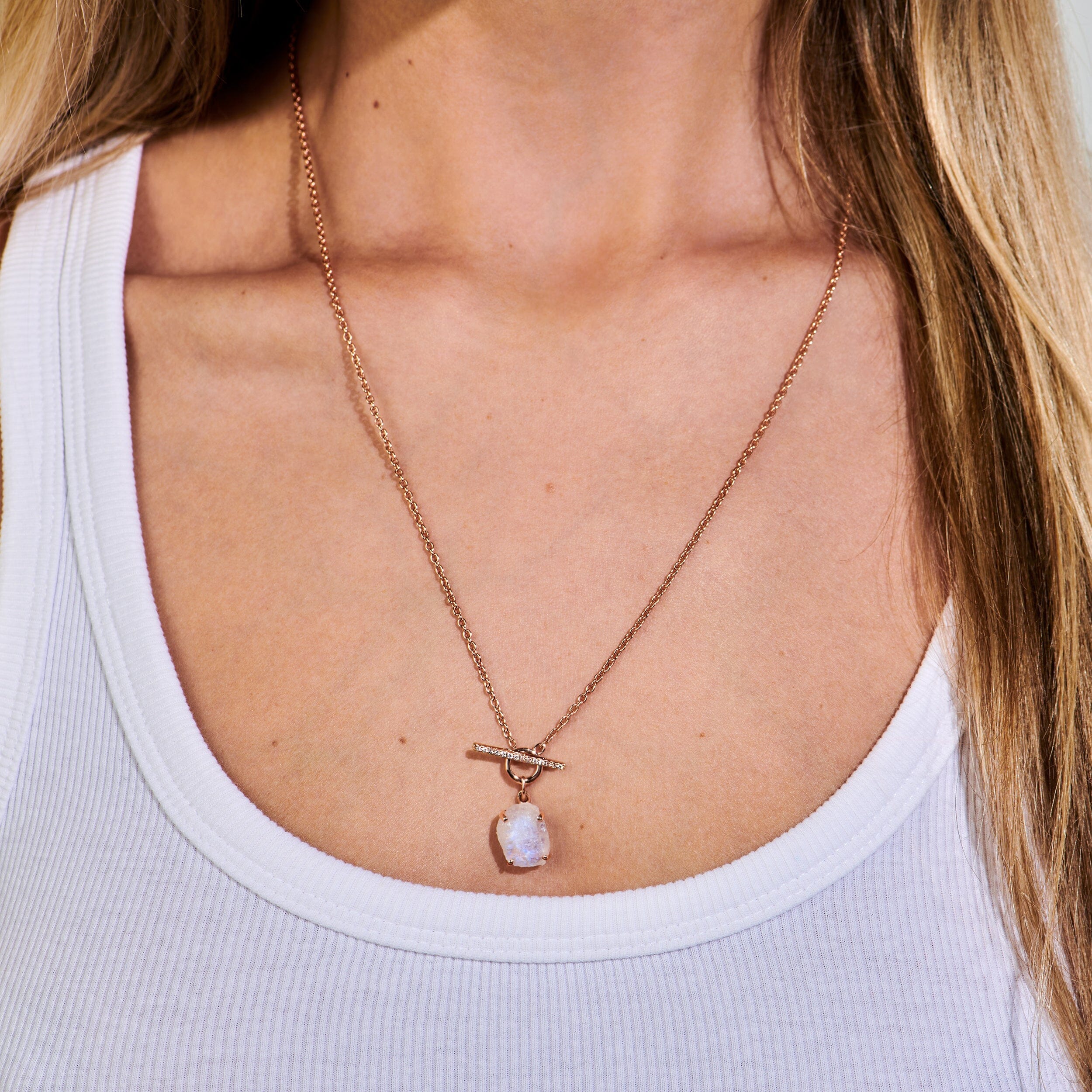 Raw Crystal Necklace - T-Lock - Image 4