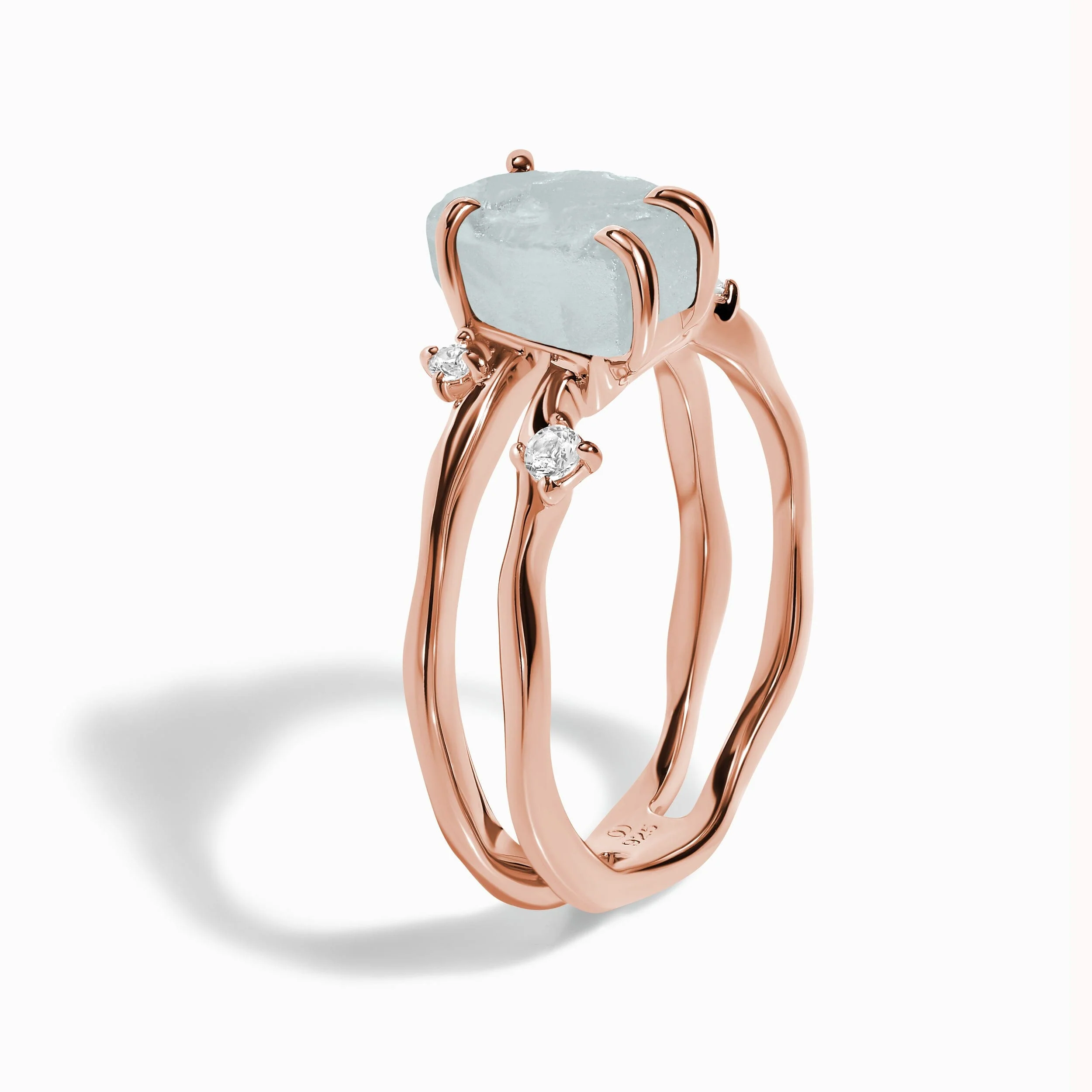 Raw Crystal Ring - Flow Aquamarine - Image 19