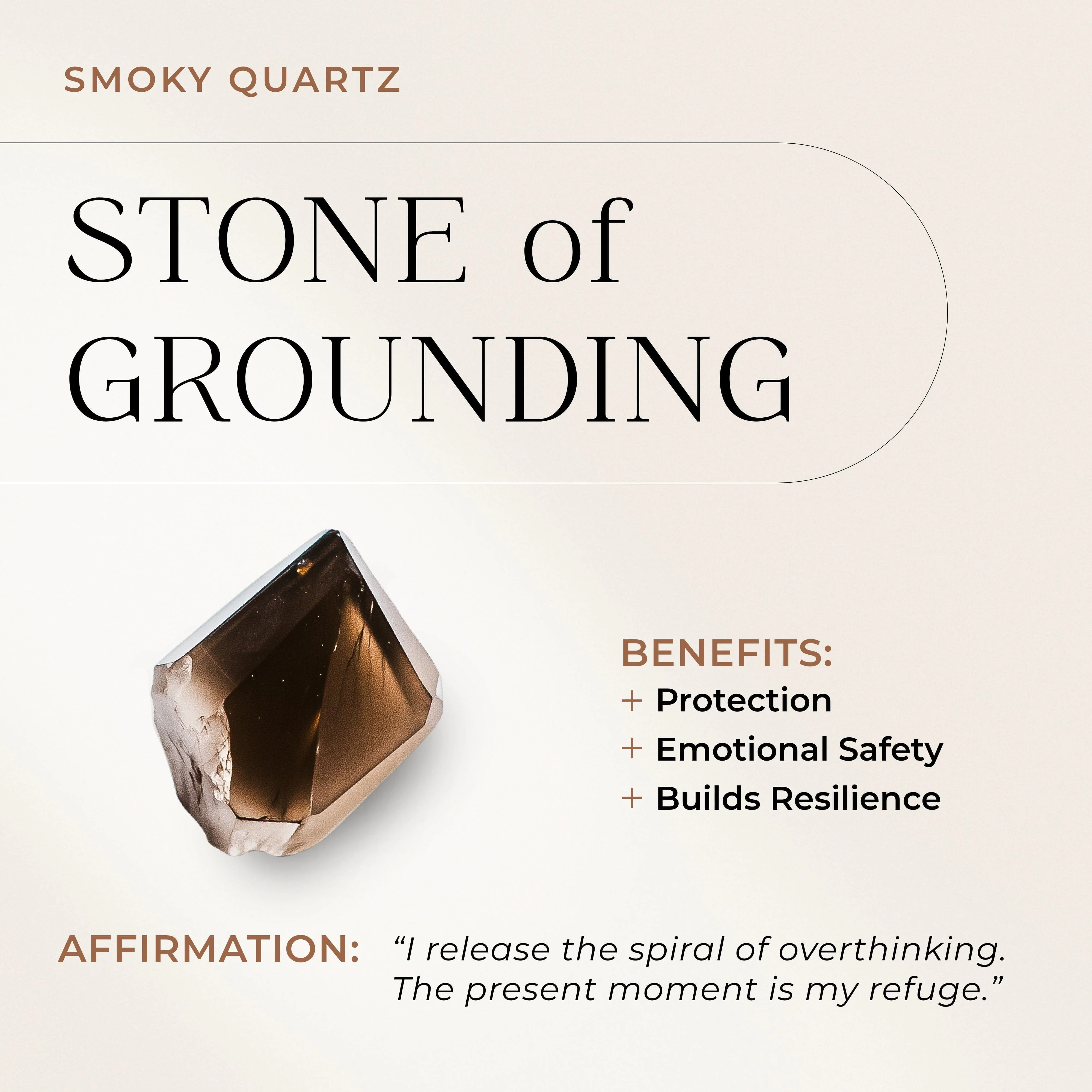 Raw Crystal Ring - Flow Smoky Quartz - Image 7