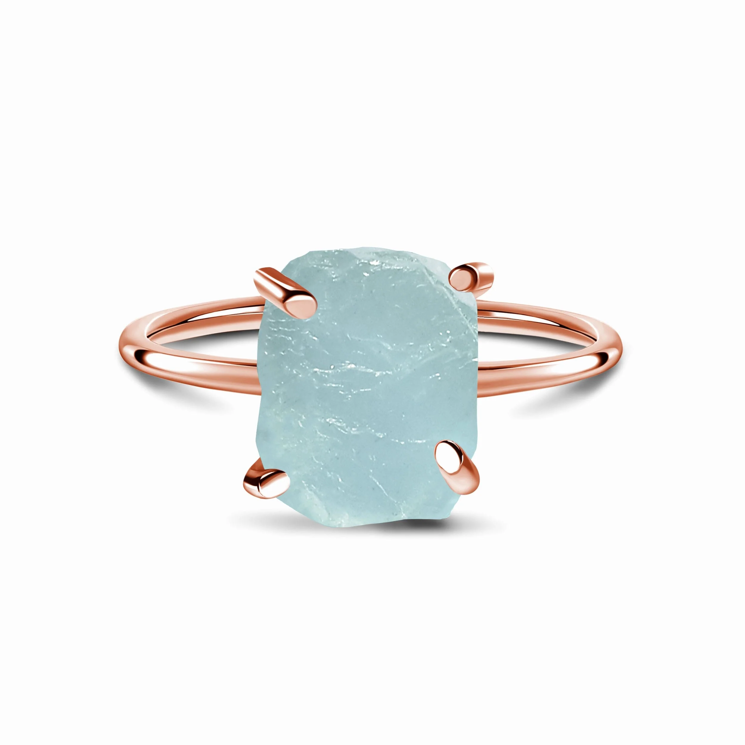 Raw Crystal Ring - Petite Aquamarine - Image 3