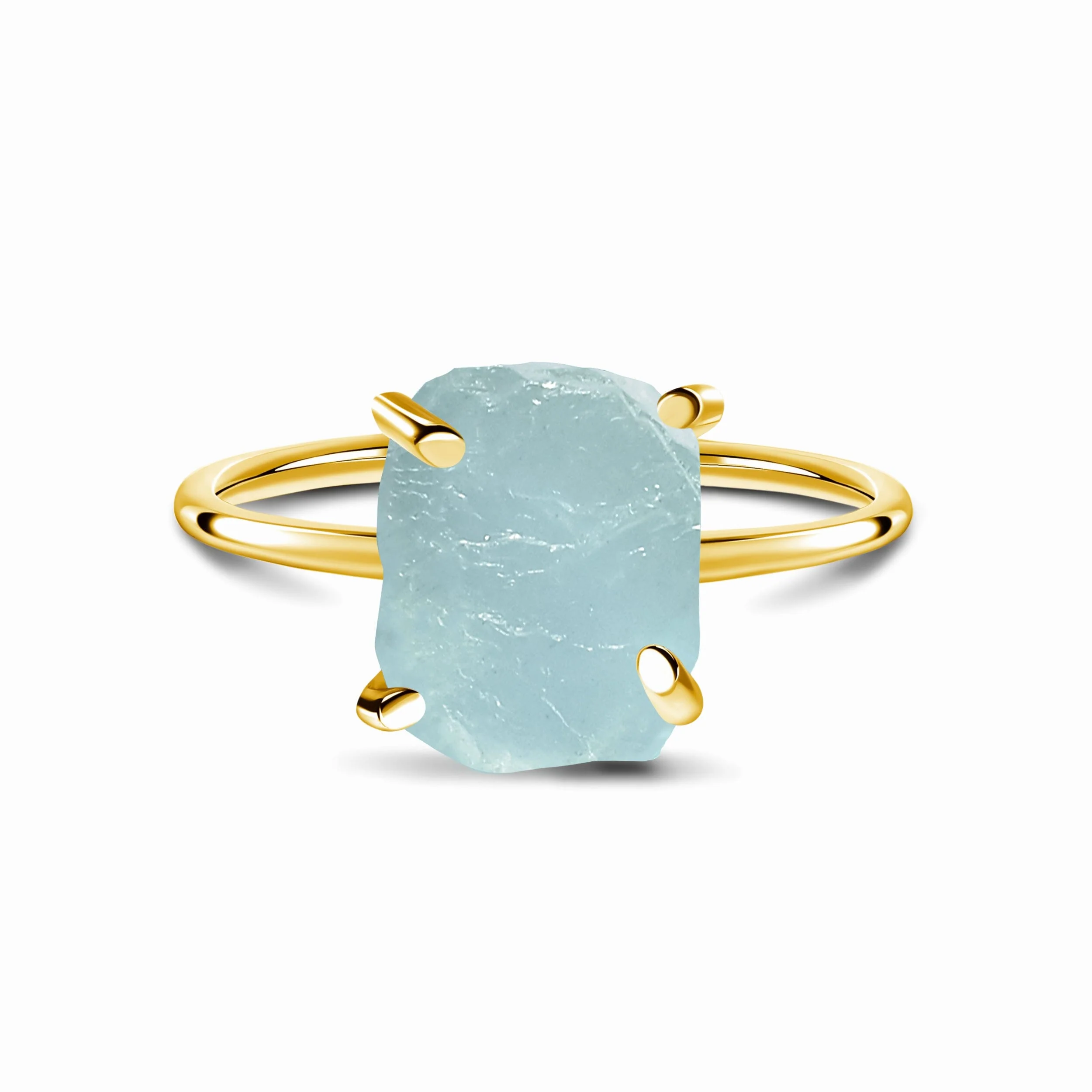 Raw Crystal Ring - Petite Aquamarine - Image 5