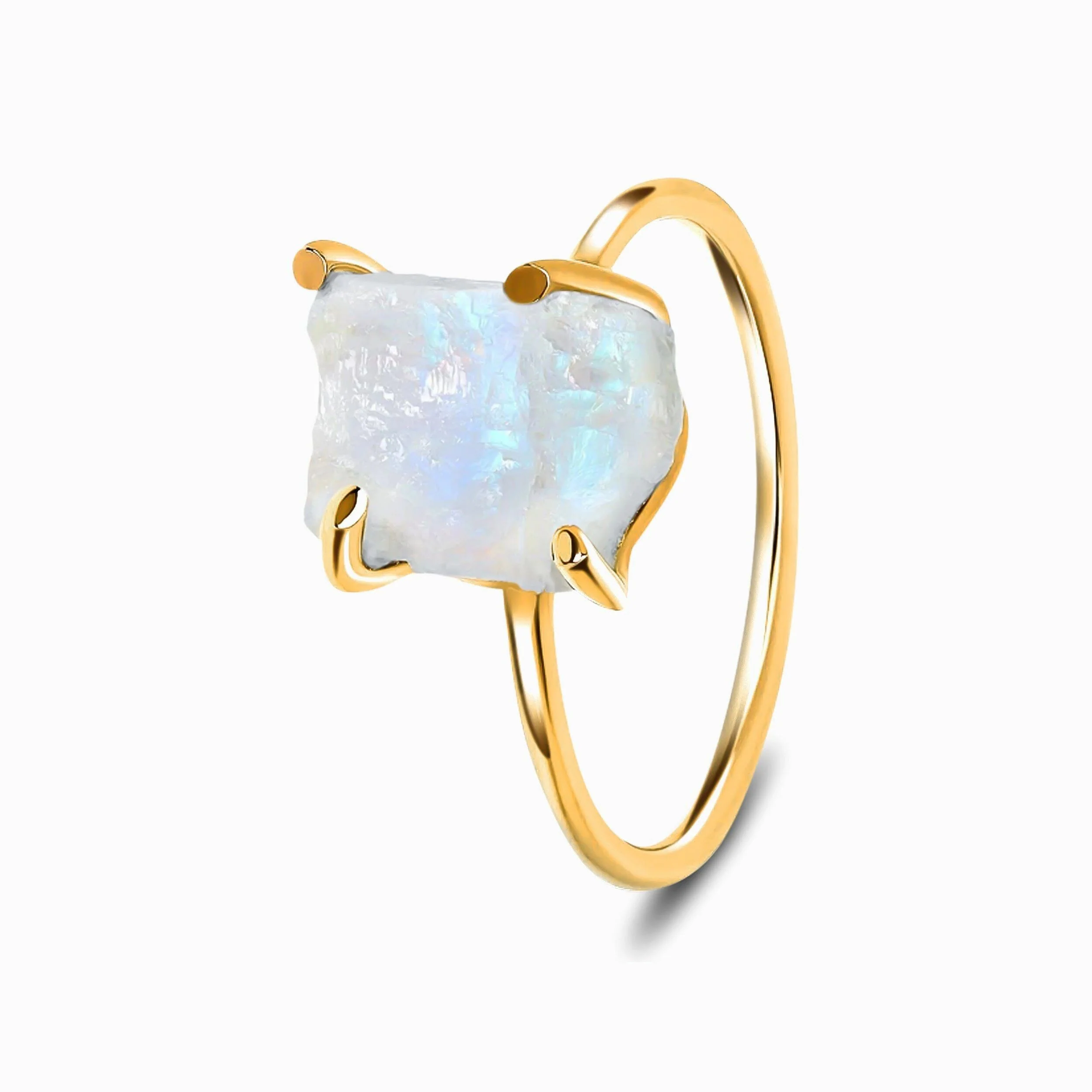 Raw Crystal Ring - Petite Moonstone - Image 15