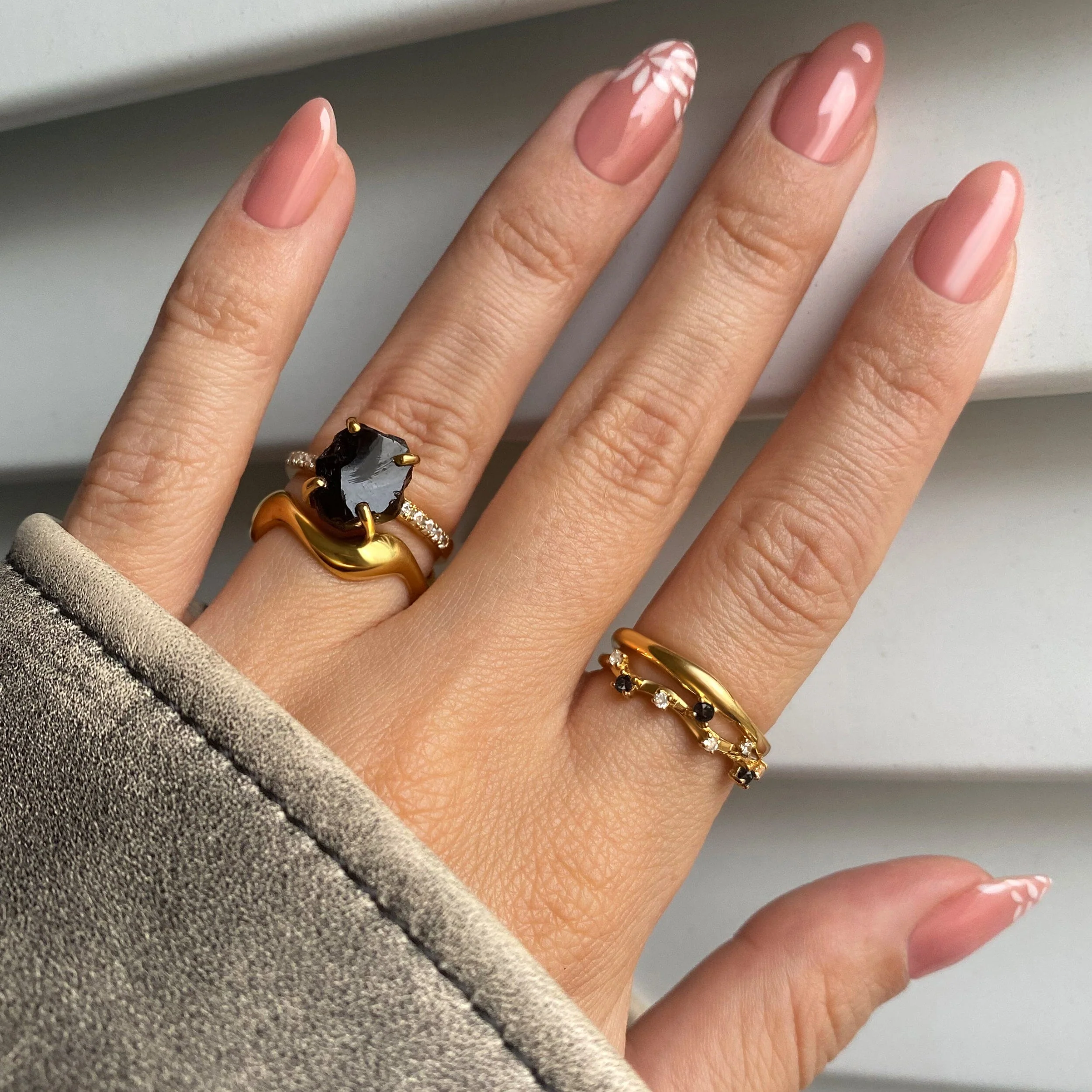 Raw Crystal Ring - Ritzy Black Obsidian - Image 17
