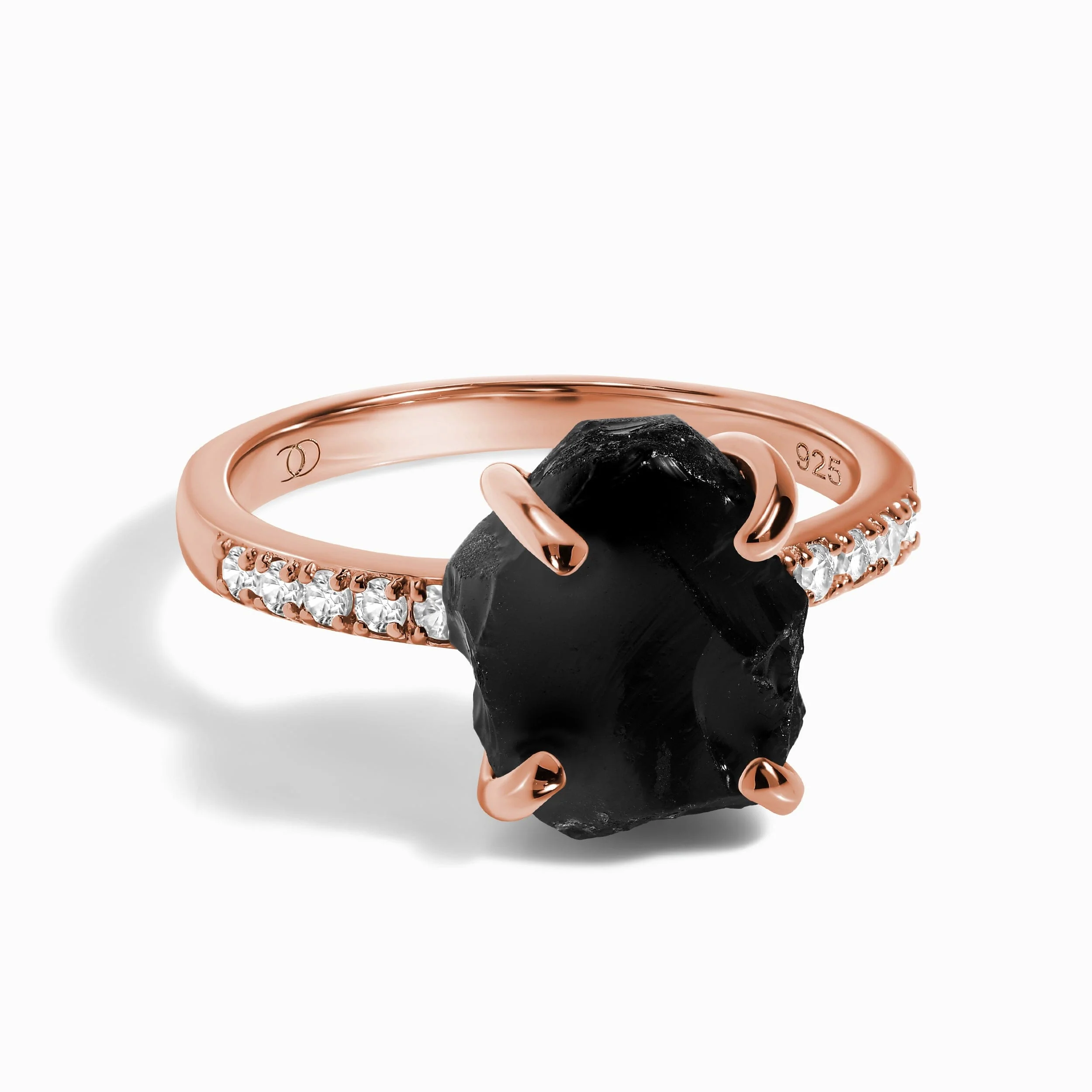 Raw Crystal Ring - Ritzy Black Obsidian - Image 3