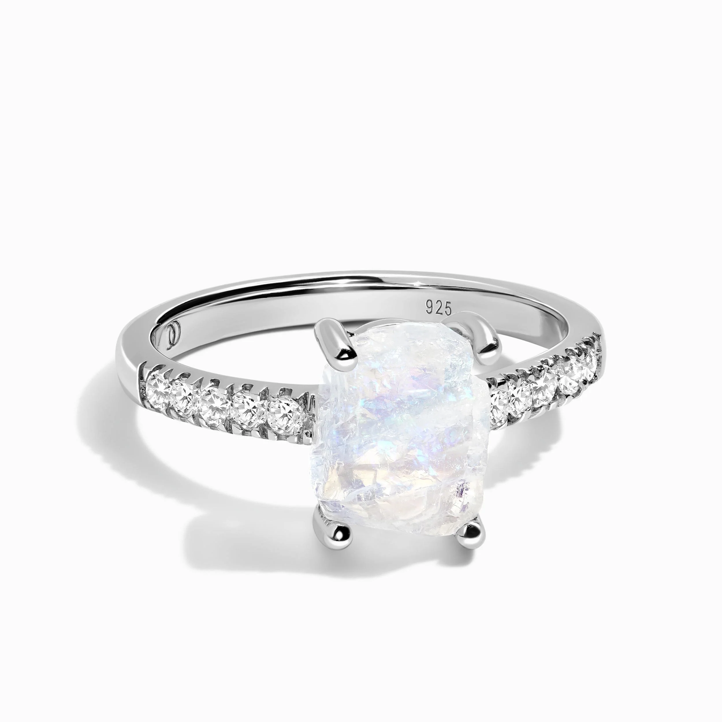 Raw Crystal Ring - Ritzy Moonstone