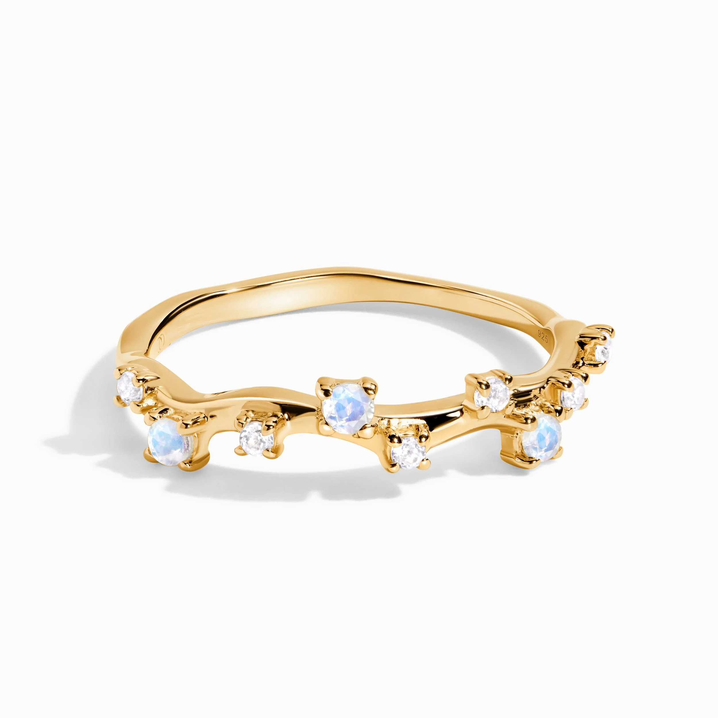 Moonstone Ring - Stardust Band - Image 5