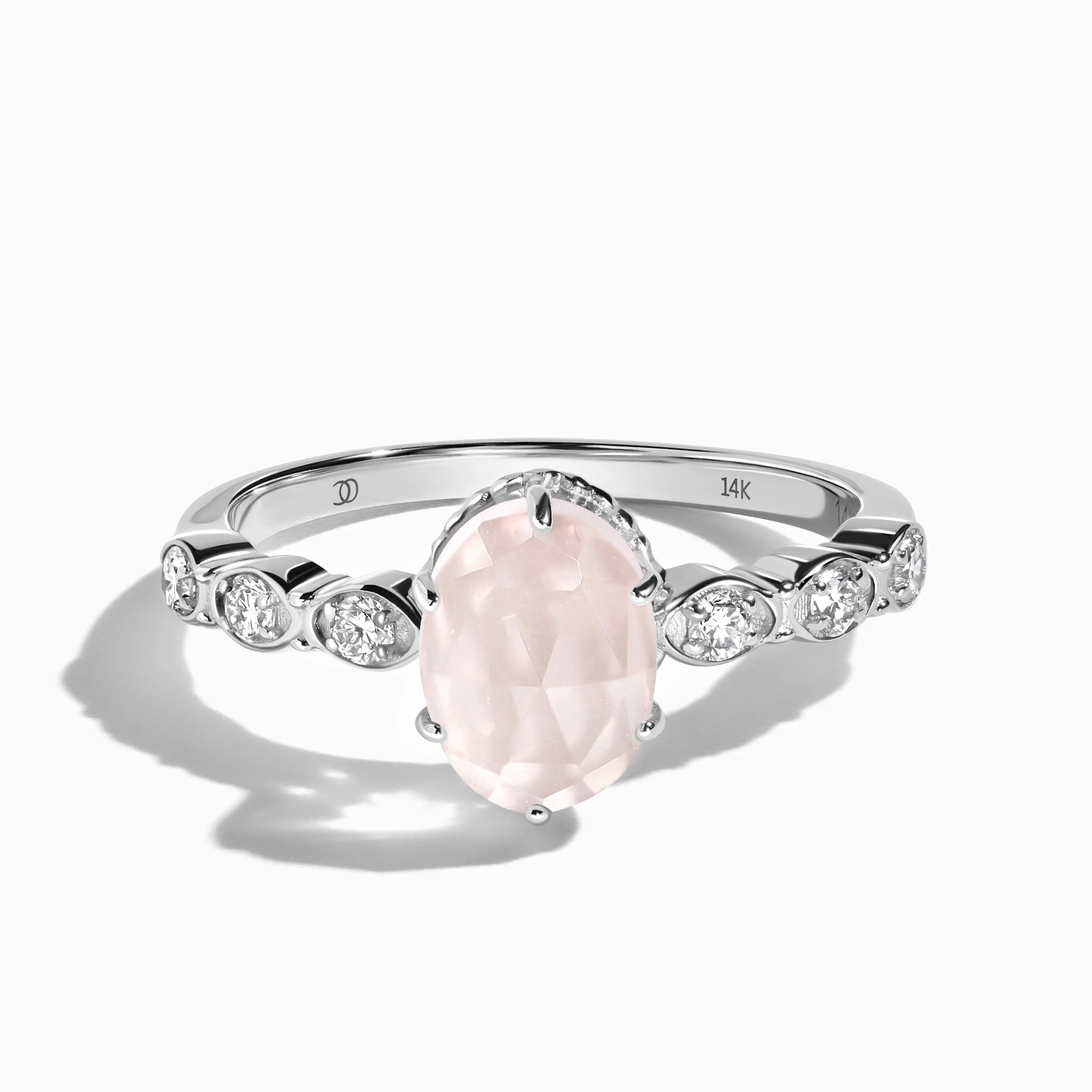 Rose Quartz Diamond Ring - Mirth - Image 3