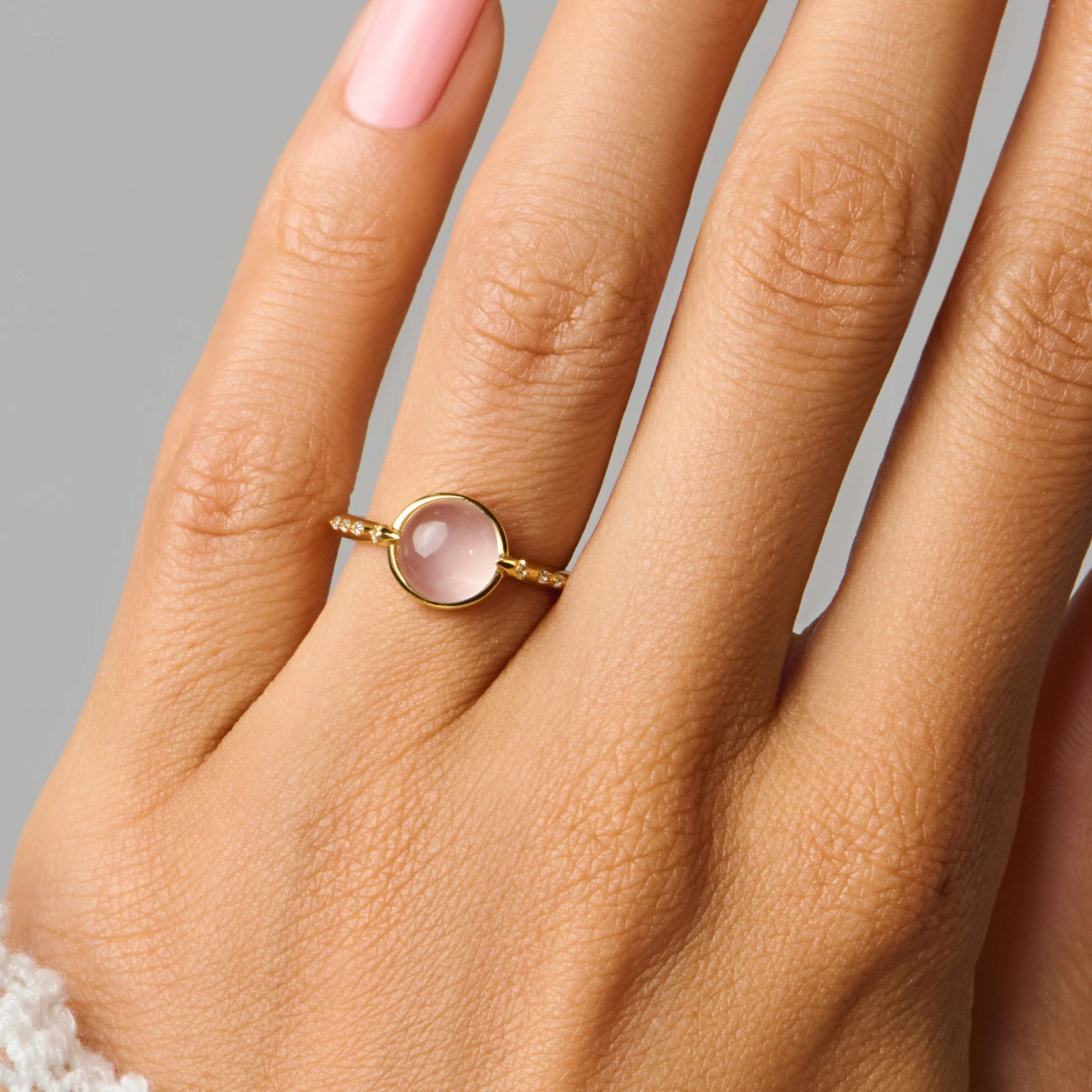Rose Quartz Energy Ring - Self-Love Engraved - Image 6