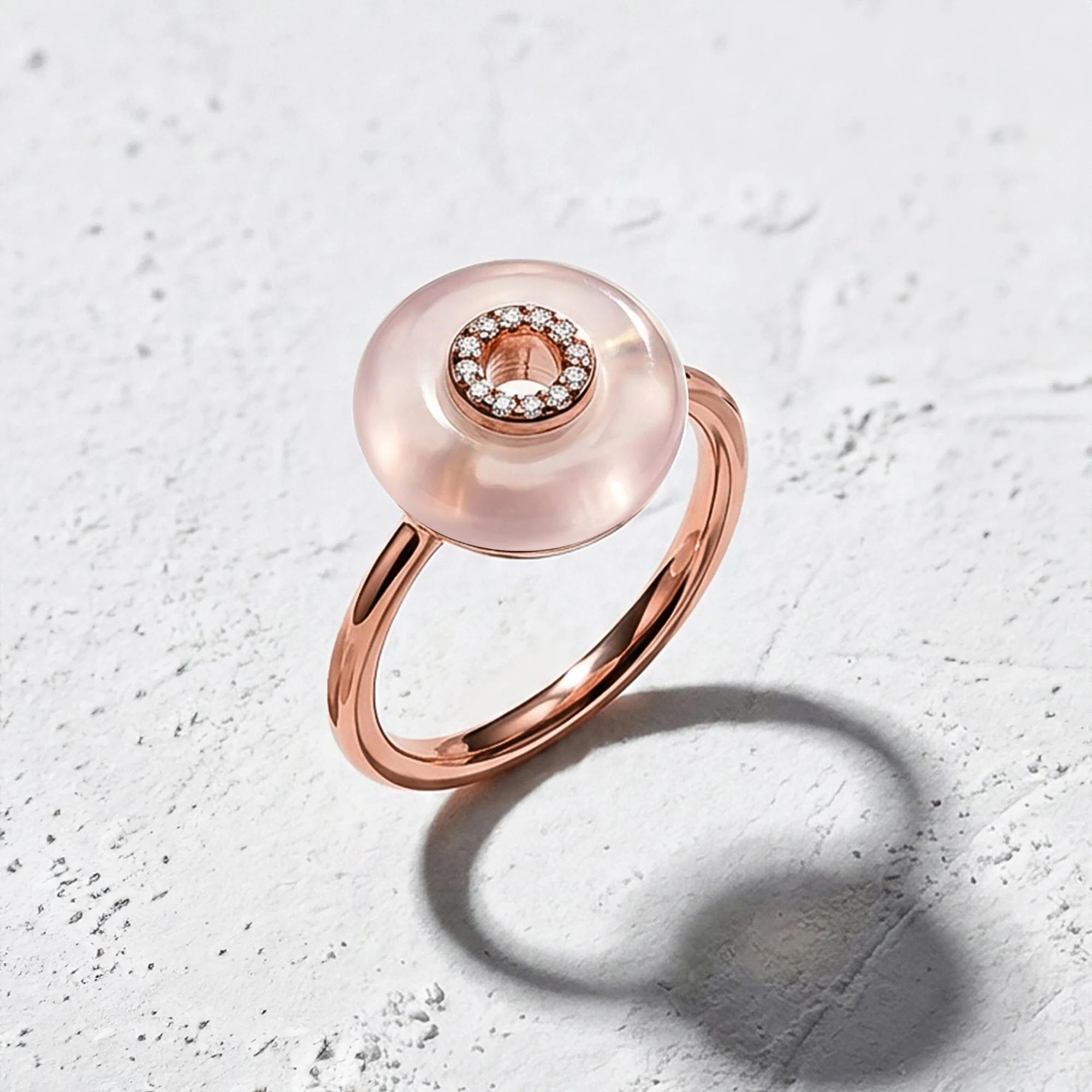 Rose Quartz Fidget Ring - Liora - Image 3