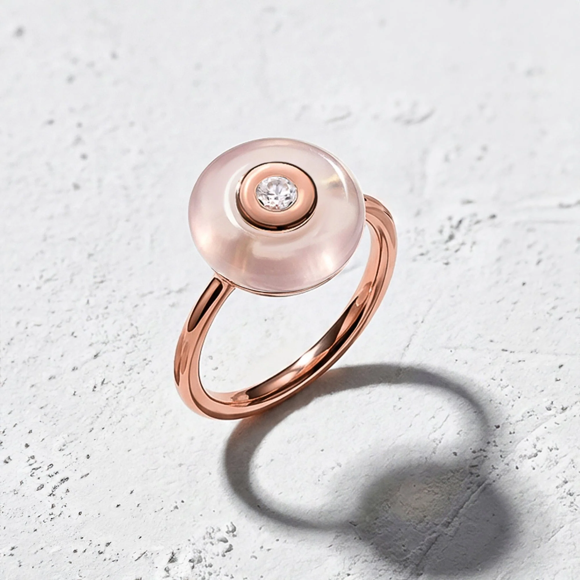 Rose Quartz Fidget Ring - Ora - Image 3