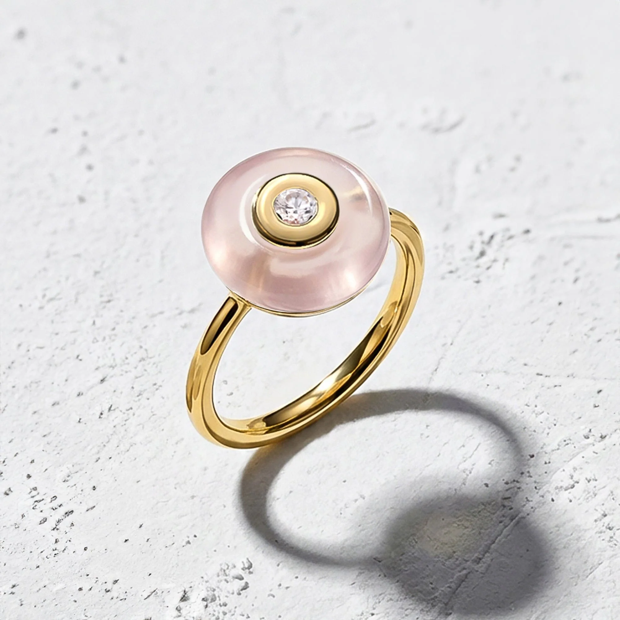 Rose Quartz Fidget Ring - Ora - Image 5