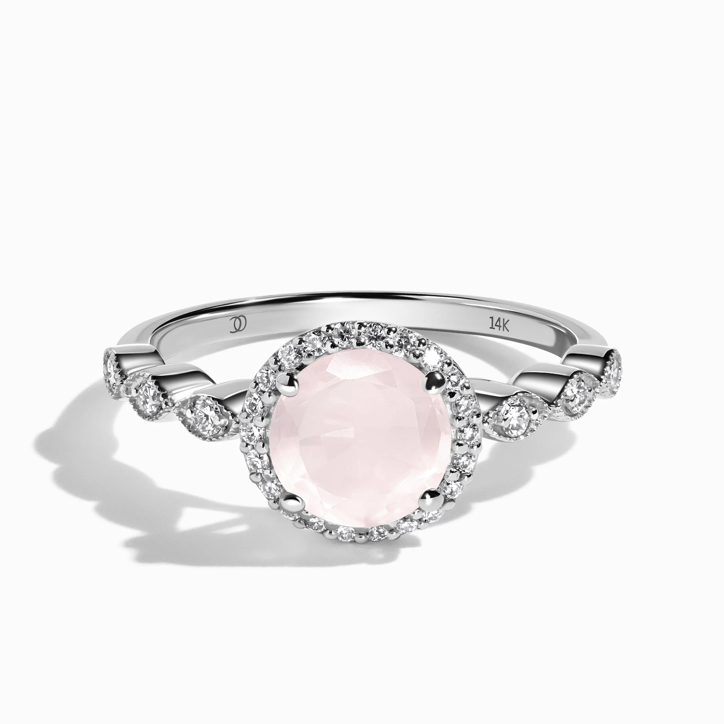 Rose Quartz Lab Diamond Ring - Soulmate - Image 3
