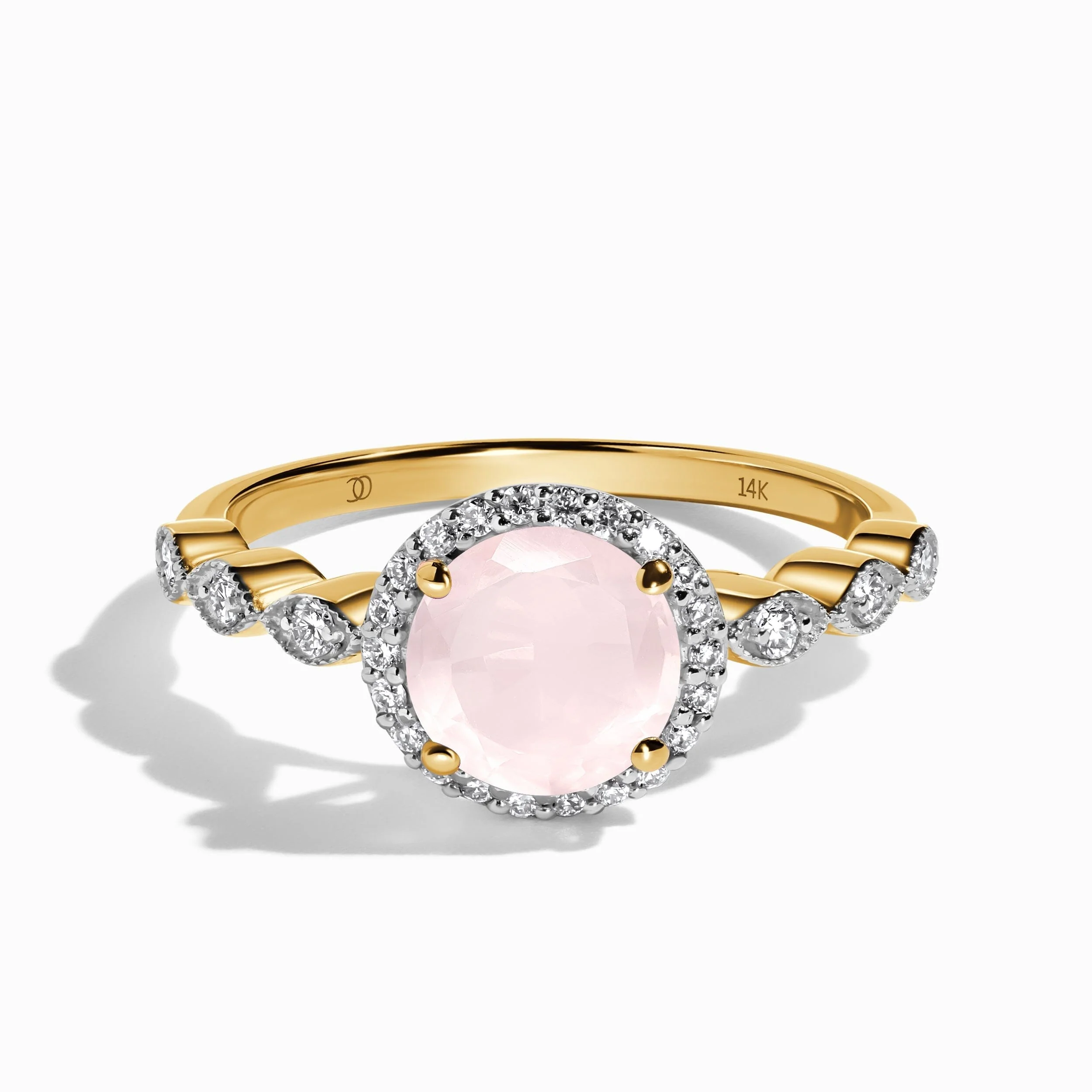 Rose Quartz Lab Diamond Ring - Soulmate - Image 5