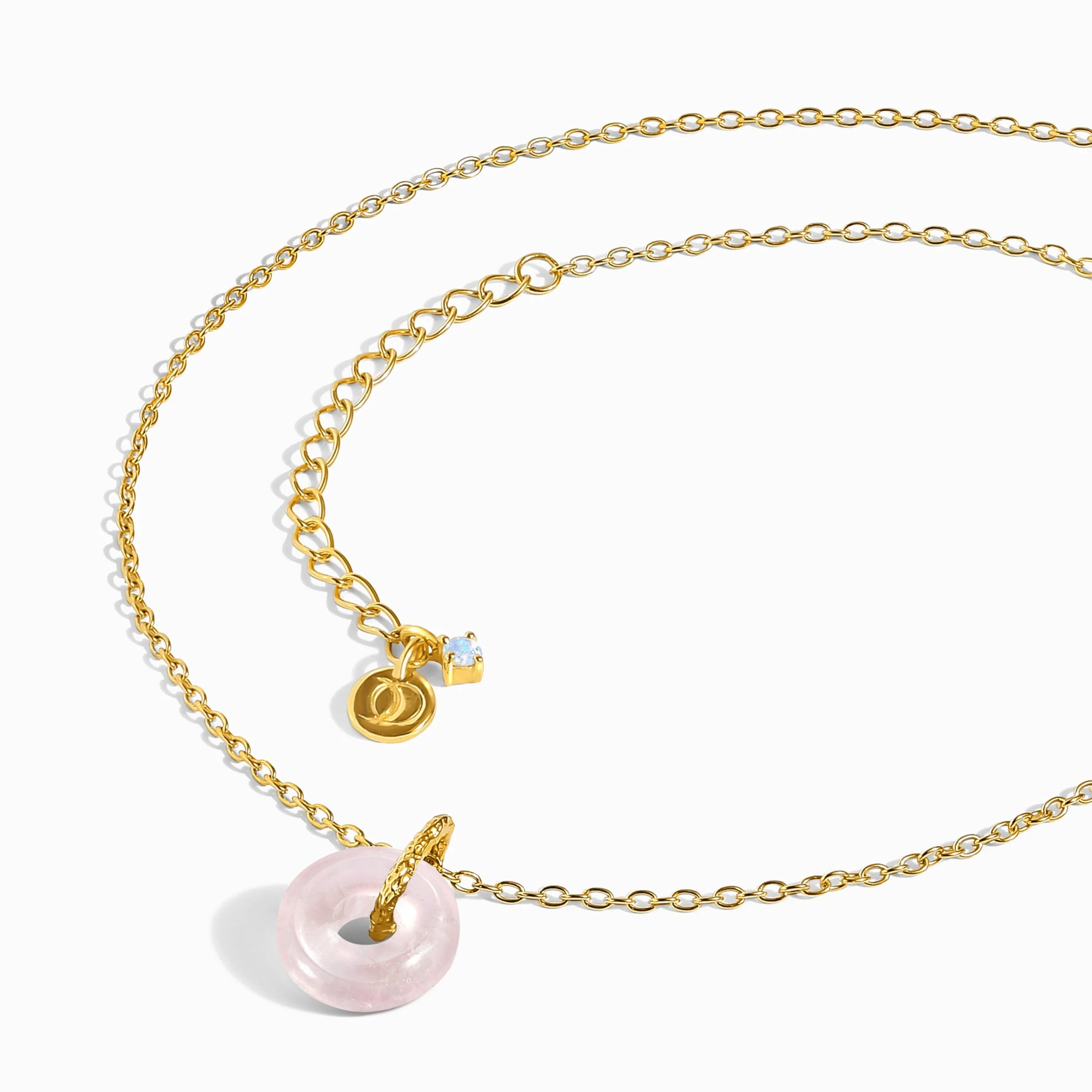 Rose Quartz Necklace - Aluna - Image 10