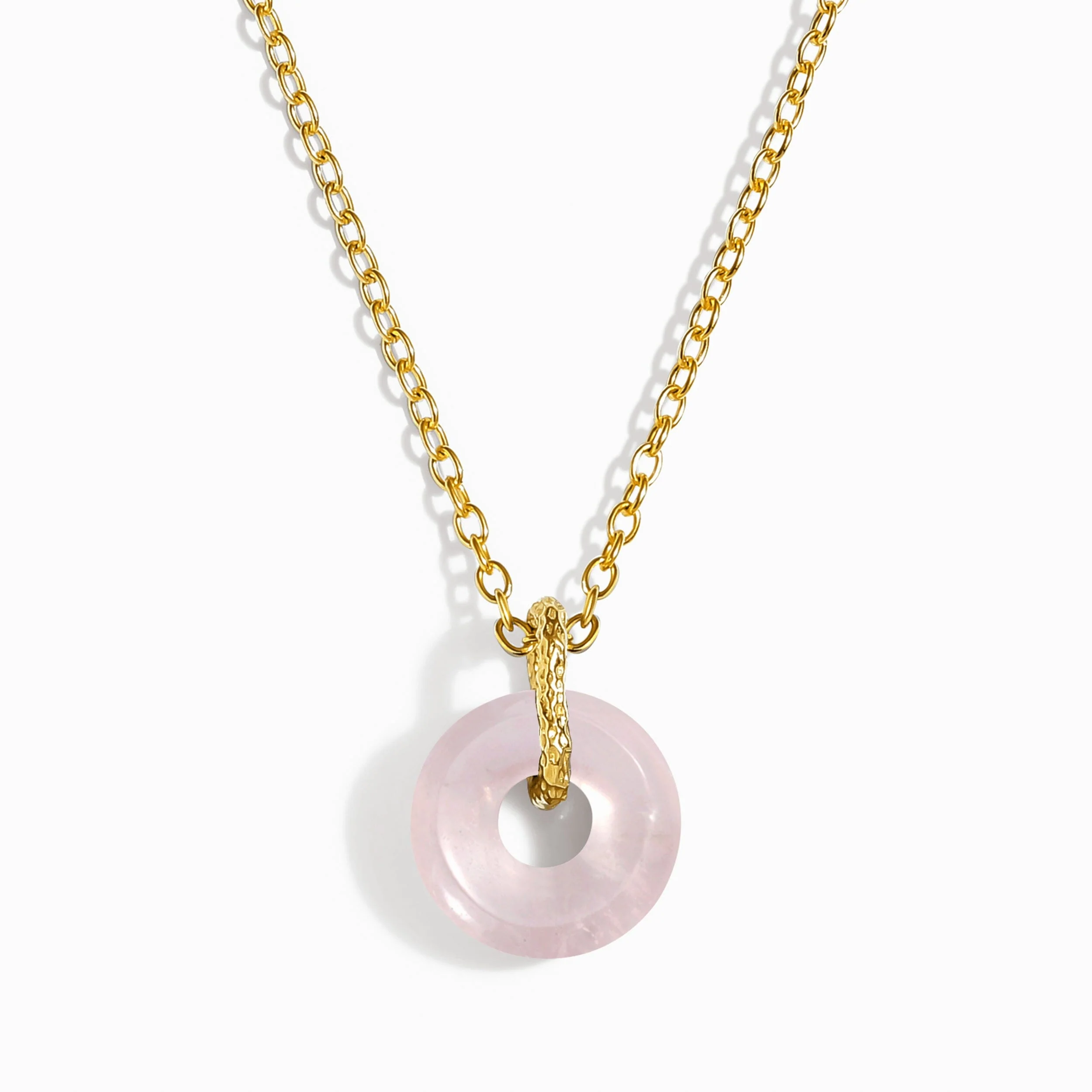 Rose Quartz Necklace - Aluna - Image 5